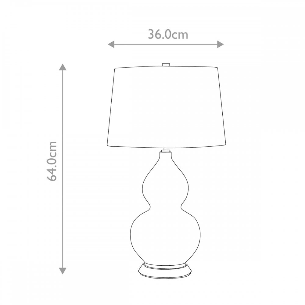 Elstead Isla 1 Light Table Lamp - White, Aged Brass & Purple