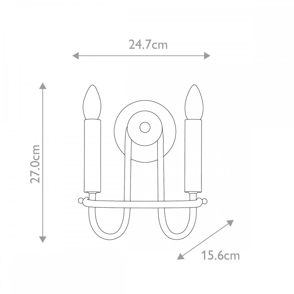 Kichler Capitol Hill 2 Light Wall Light - Brushed Nickel