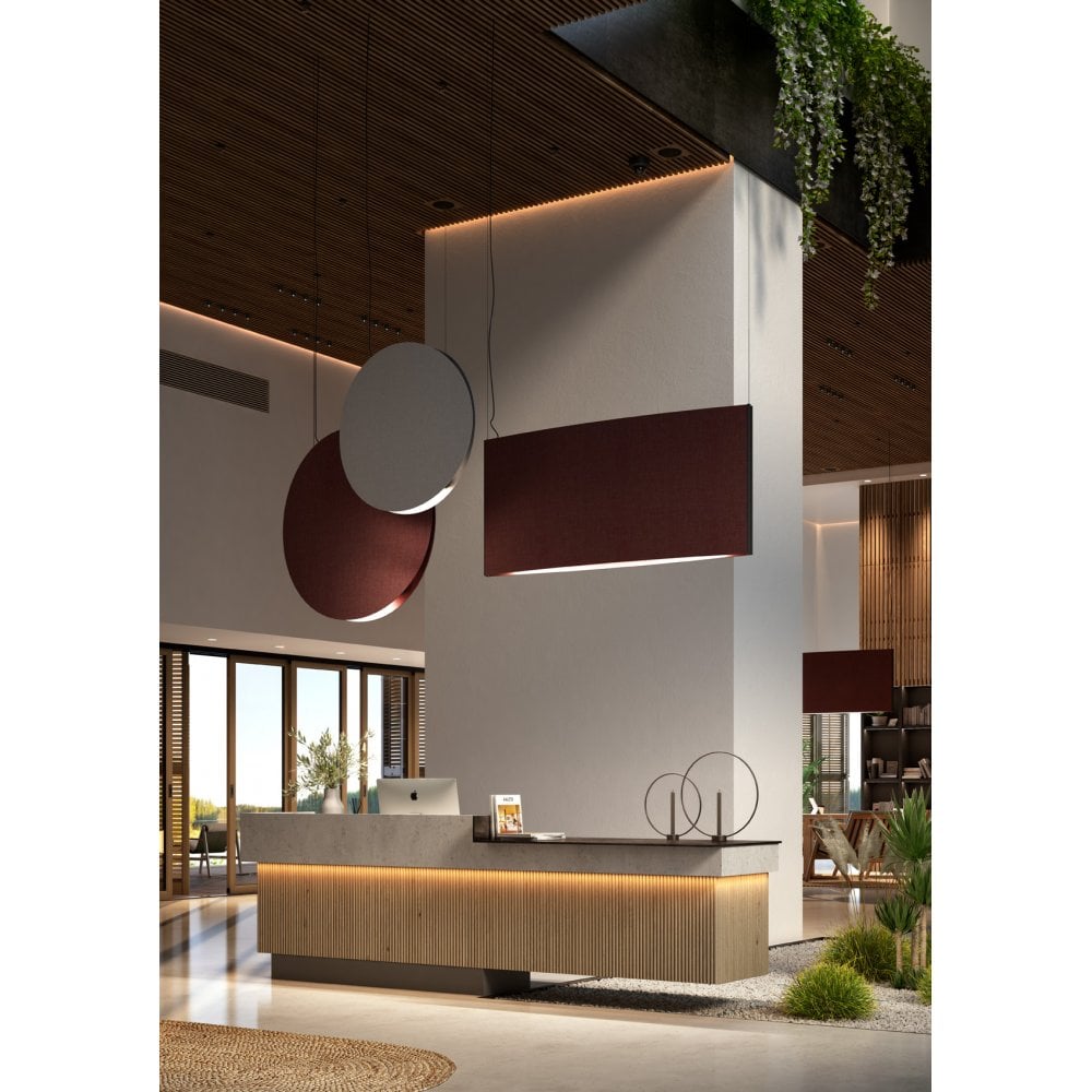 Bover Noren S/100 Large Round Acoustic Pendant - Terracotta