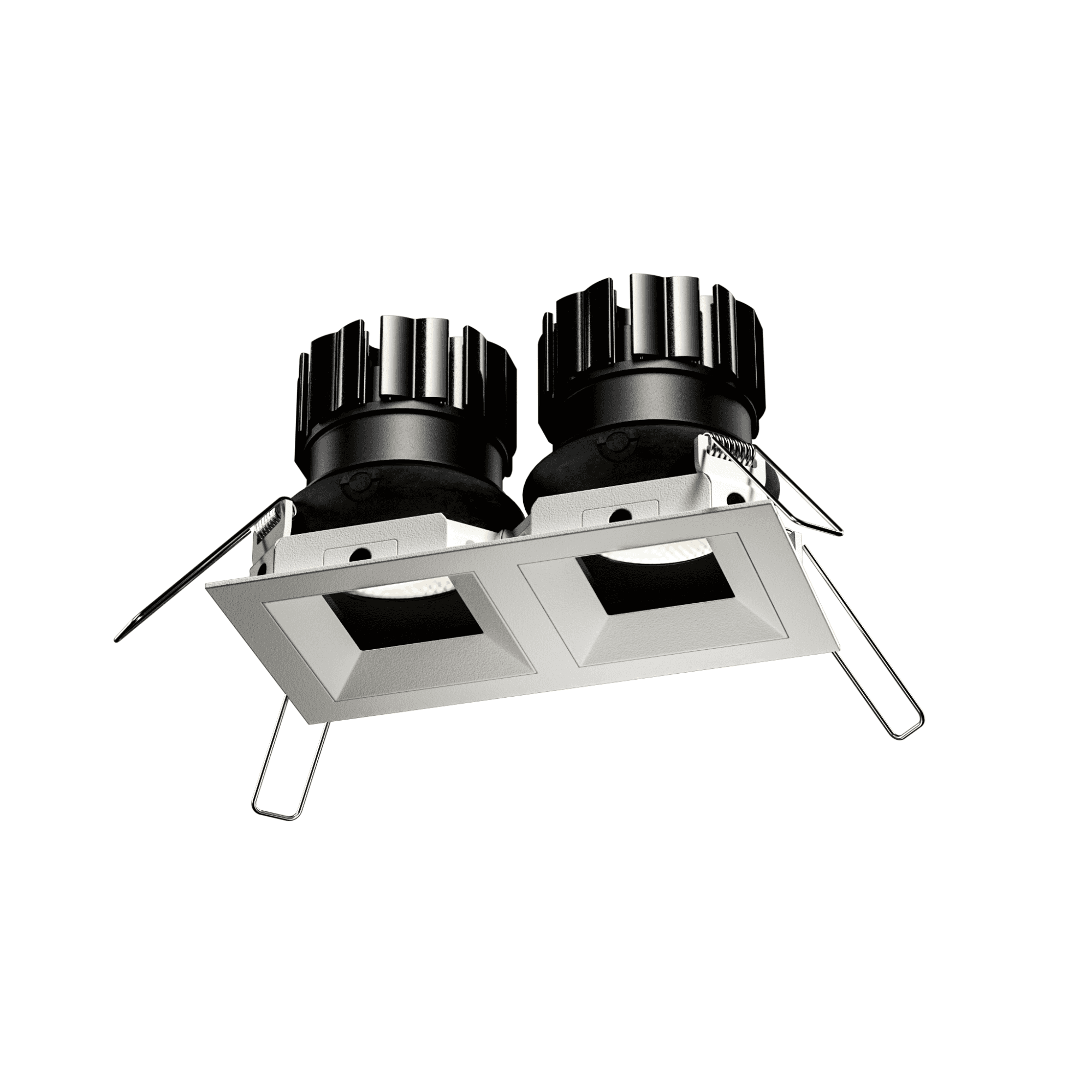 Orluna Riva Twin Adjustable Square Downlight - All White