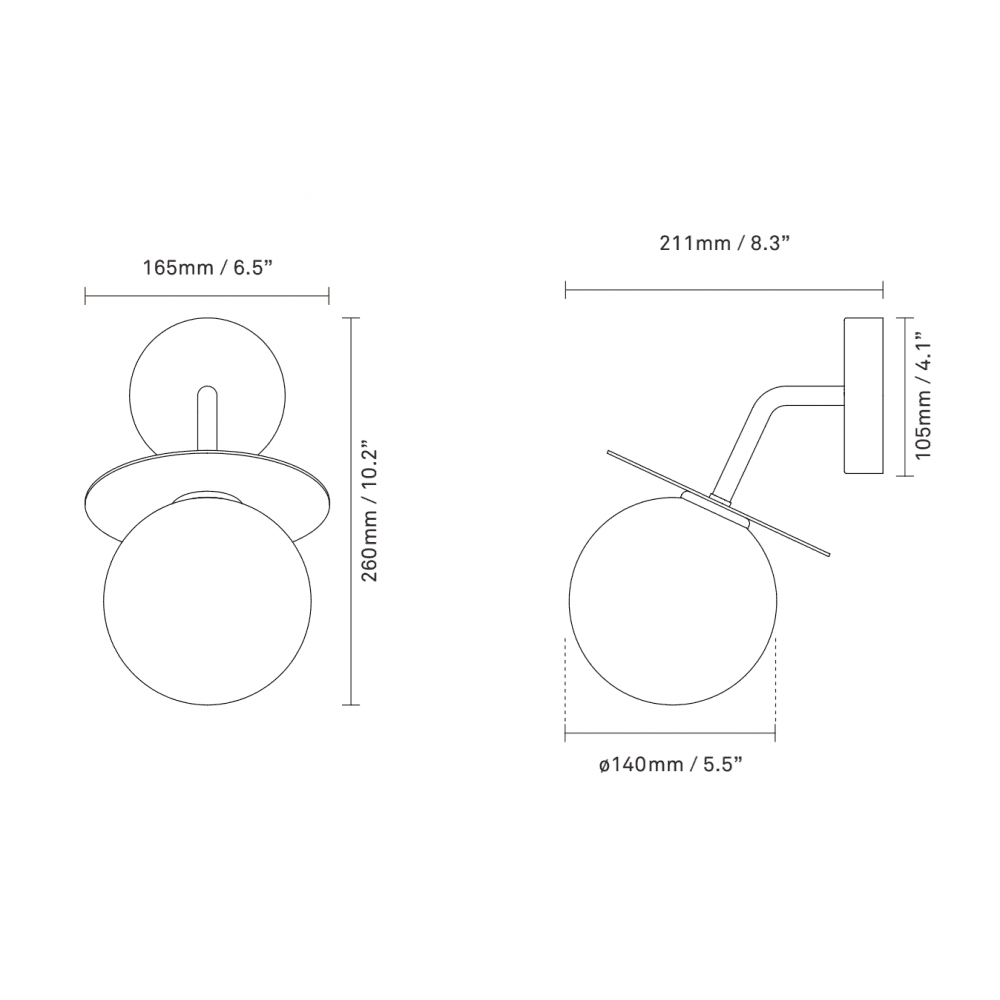 Nuura Liila Outdoor Wall Light - Black & Opal Glass