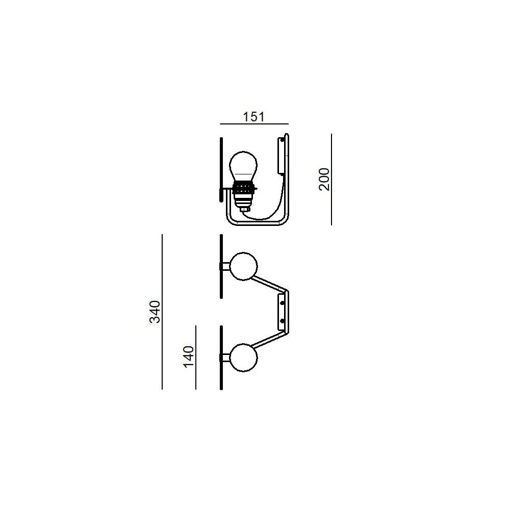 Stilnovo Bugia 2 Light Wall Light - White