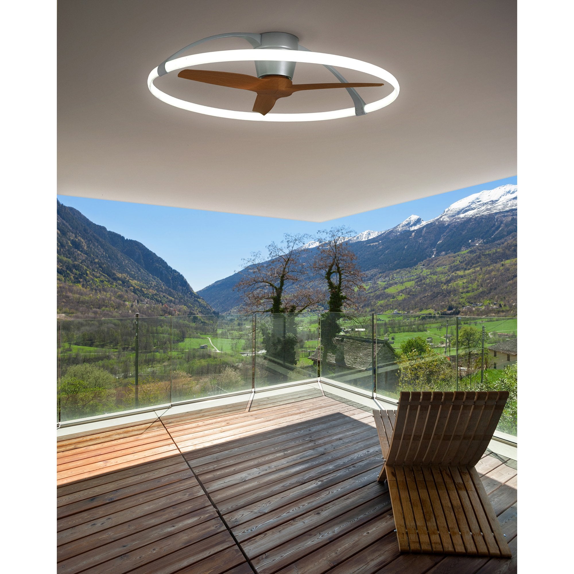 Mantra Nepal 75W LED Dimmable Ceiling Light & Fan, Remote, APP, Voice Controlled - White