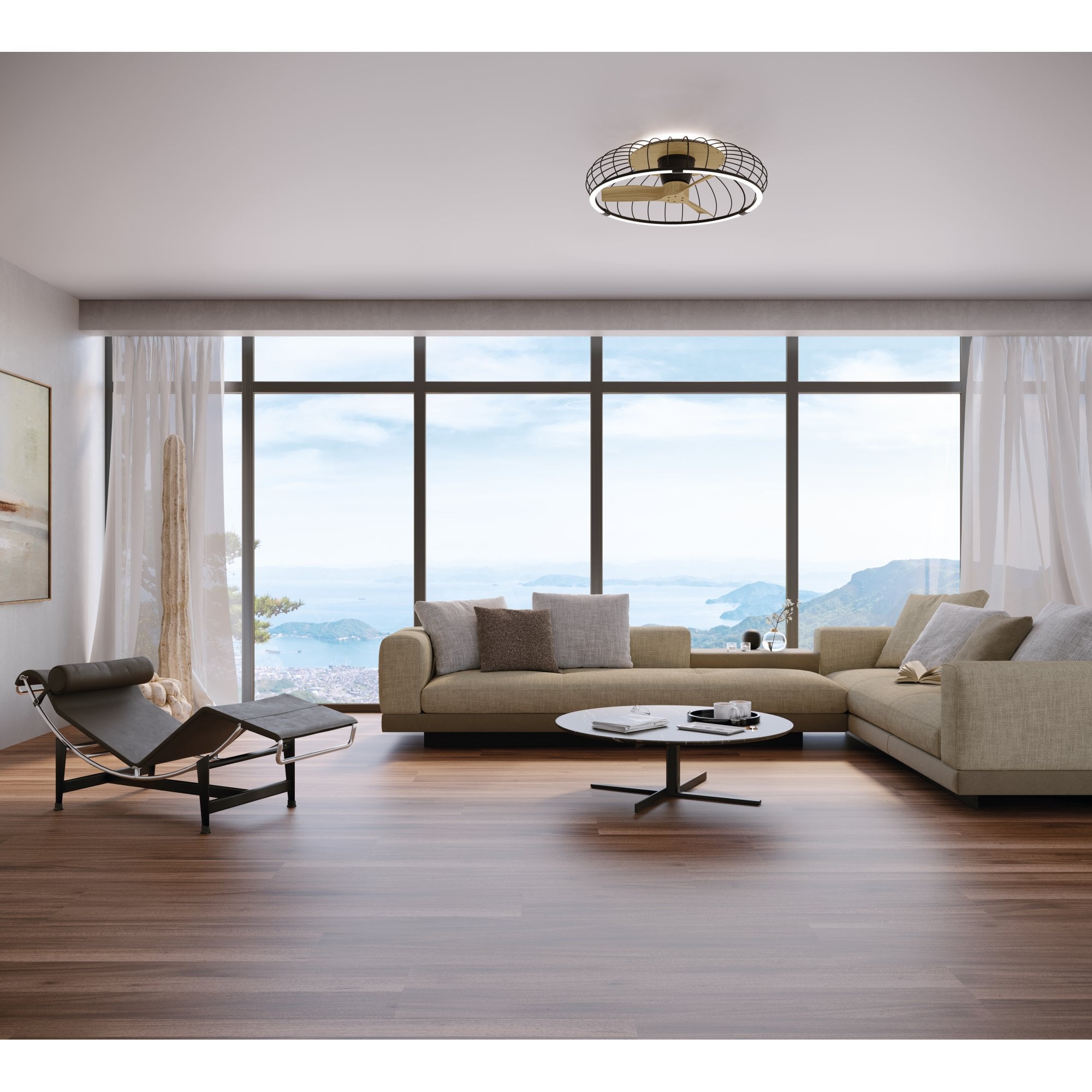 Mantra Nature 75W LED Dimmable Ceiling Light & Fan, Remote, APP, Voice Controlled - White
