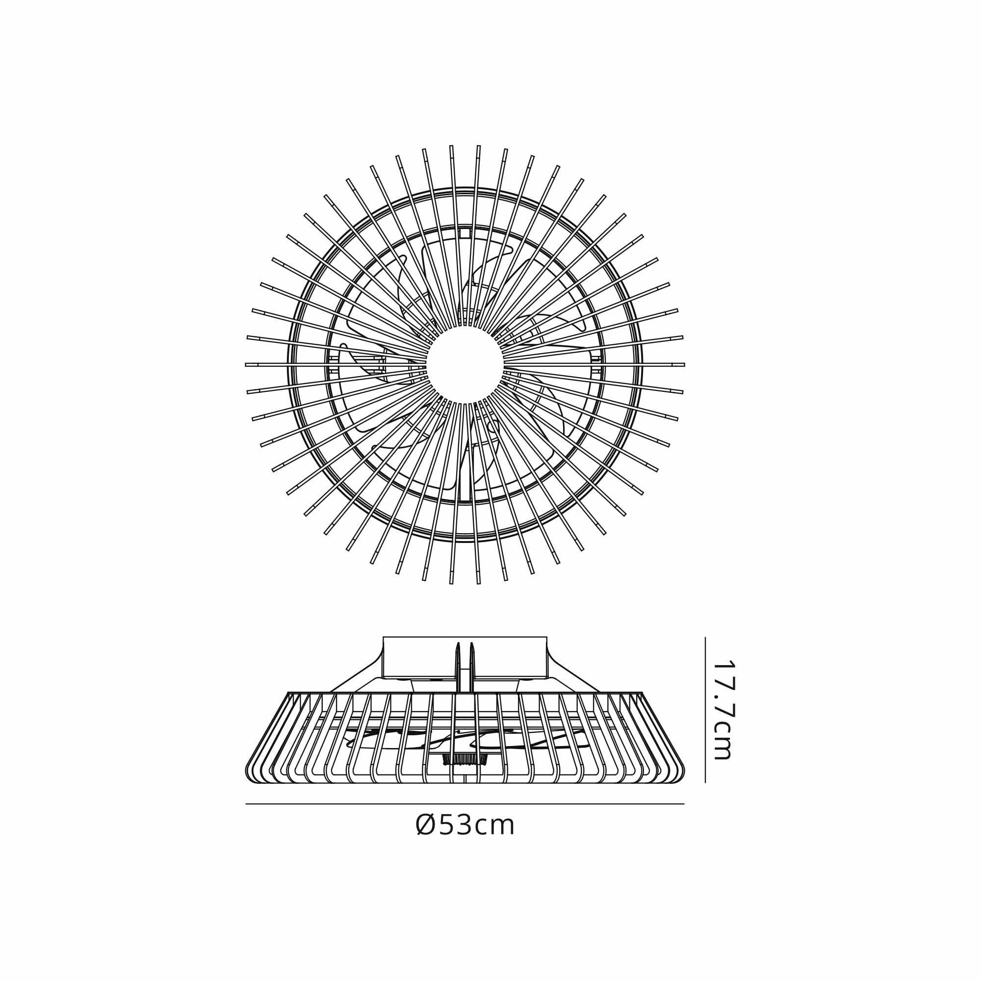 Mantra Himalaya Mini Ceiling Light & Fan Dimmable 70W LED White