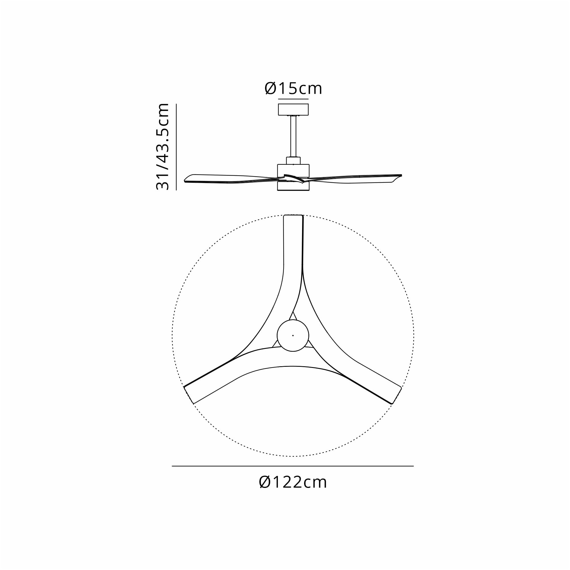 Mantra Thai 30W LED Dimmable Ceiling Light With Built-In 35W DC Fan, 2700-5000K Remote & APP Control - White