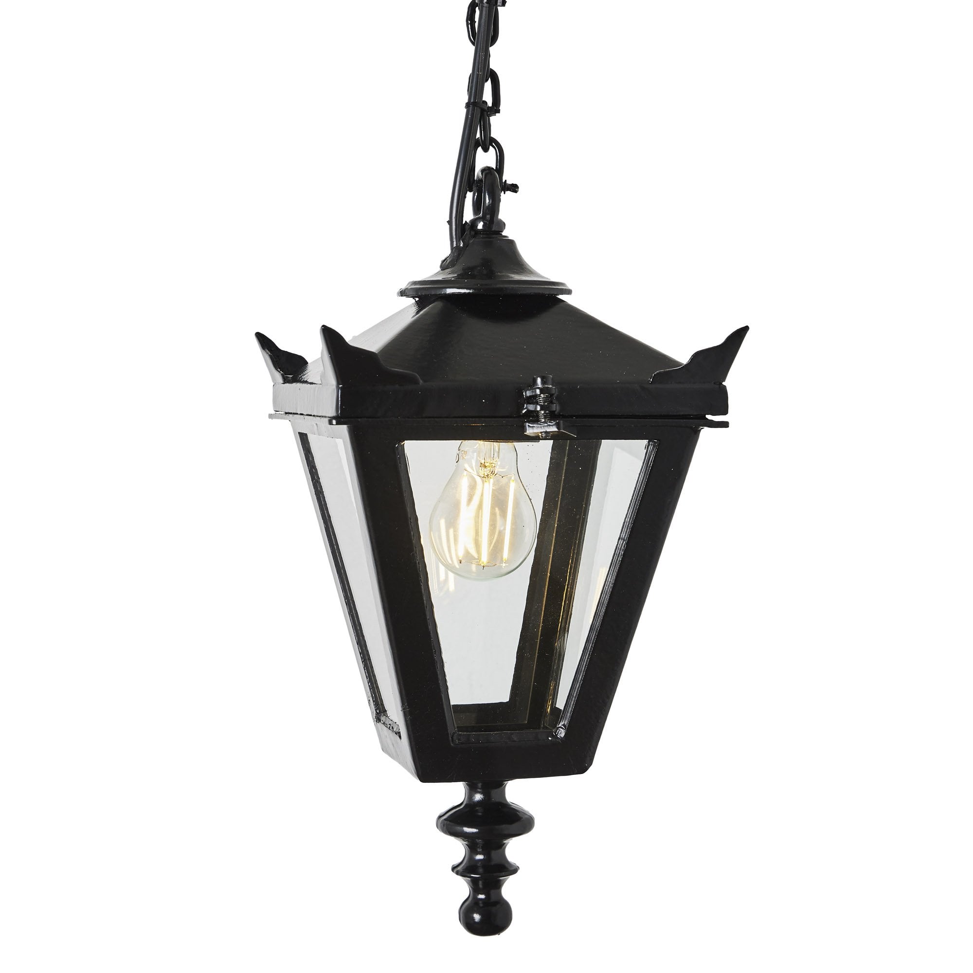 Harte Victorian Traditional 0.33m Hanging Light With Chain - Galvanised Steel