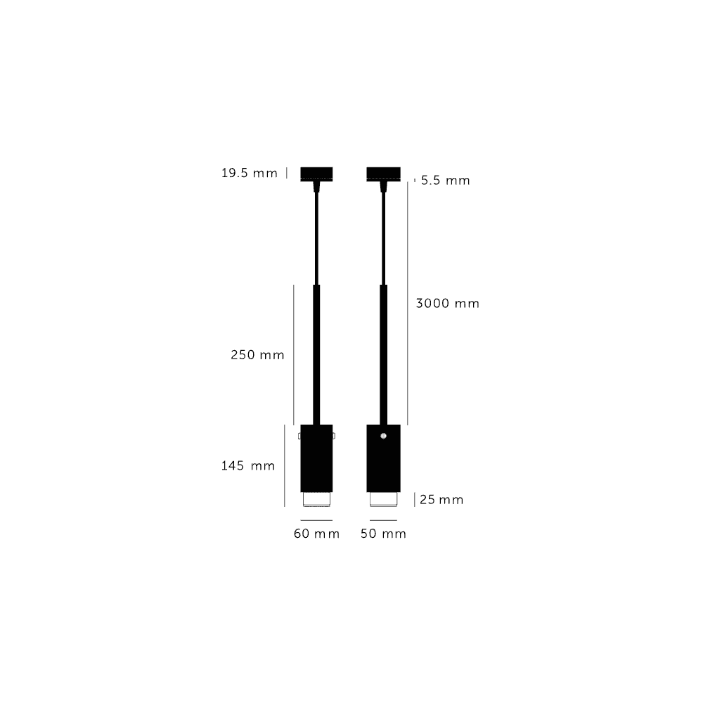 Buster + Punch Exhaust Cross Graphite Pendant