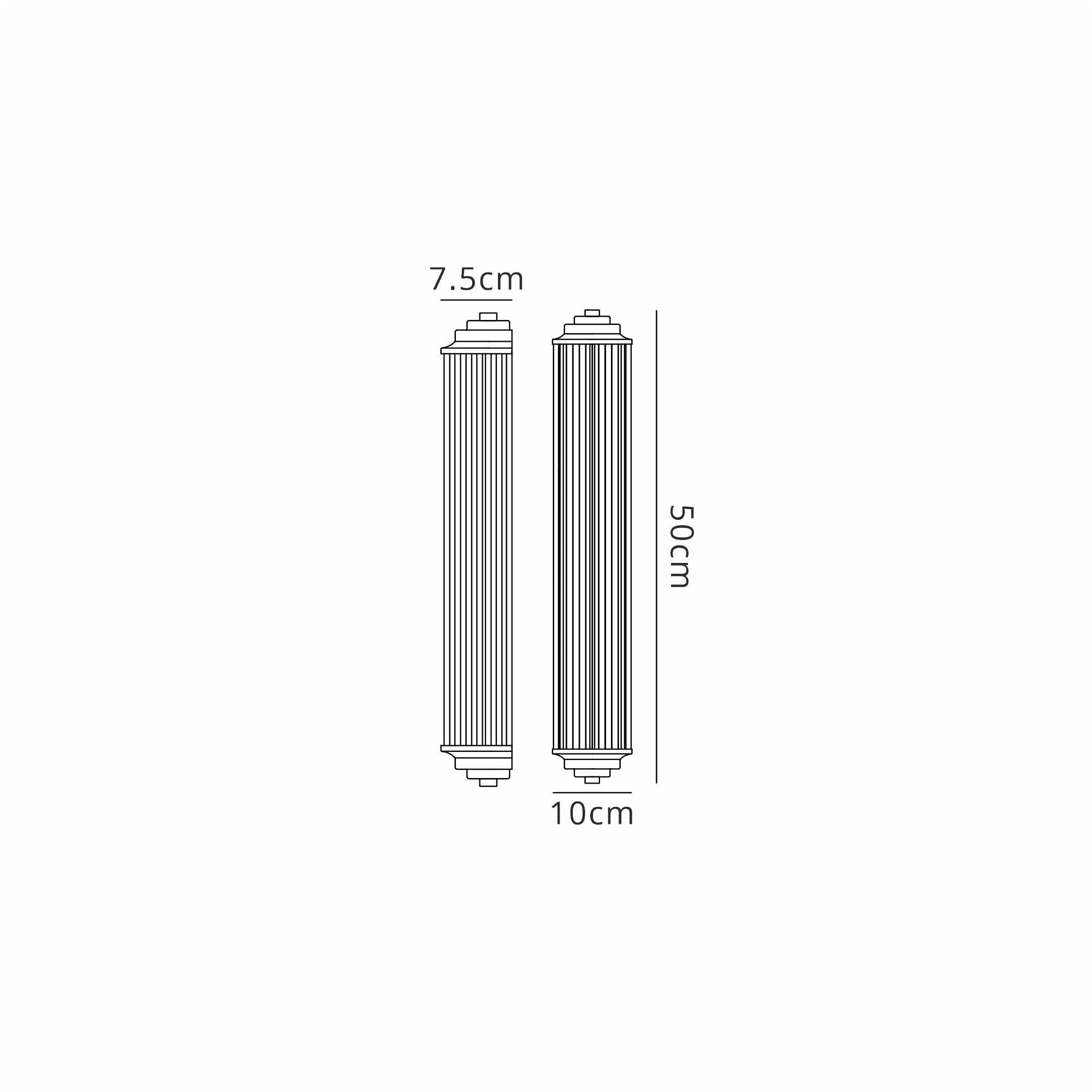 Fabula Wedgewood 2 Light Glass Rod E14 IP44 - Bronze