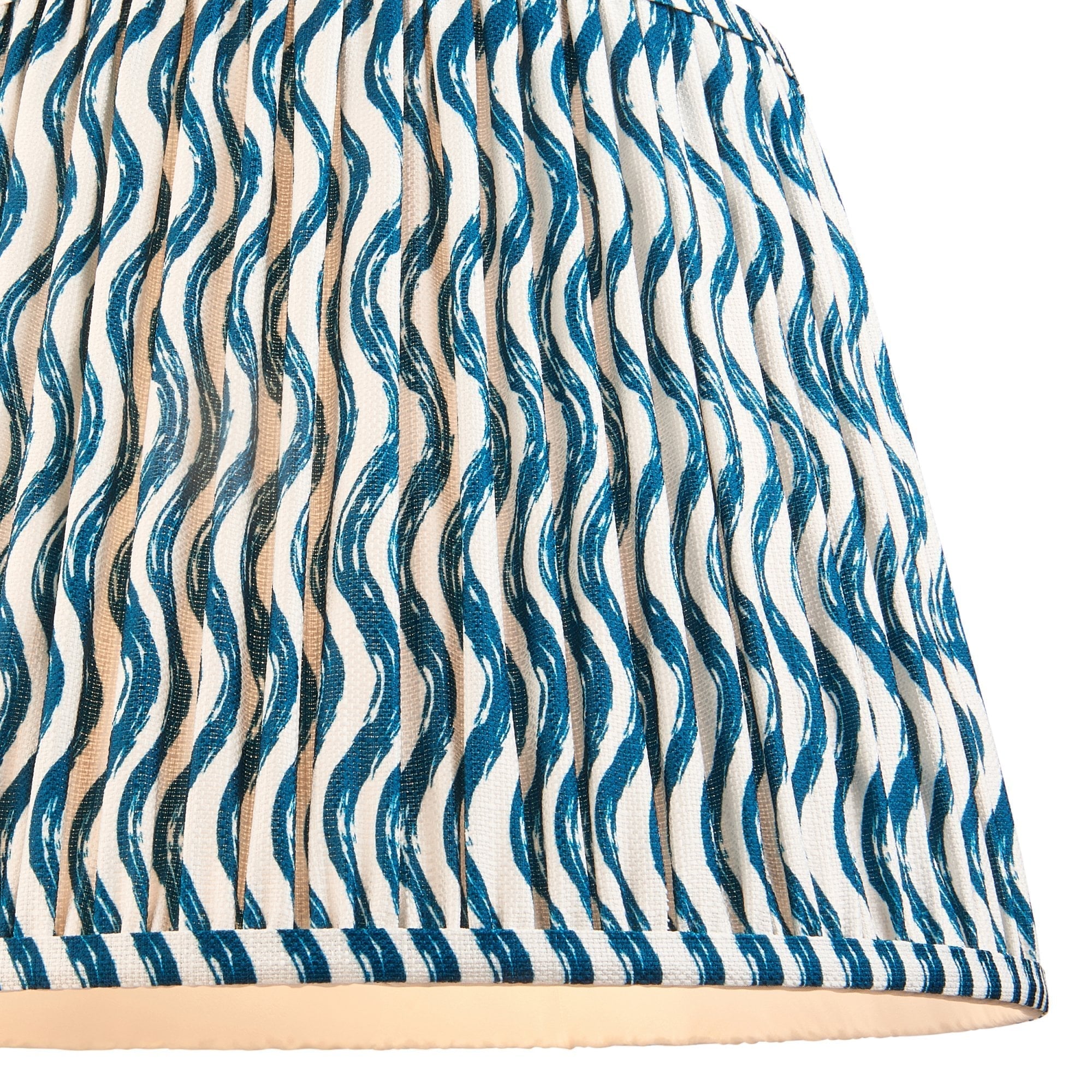 Endon Ripple Single Light Shade 40cm - Marlin Blue Fabric