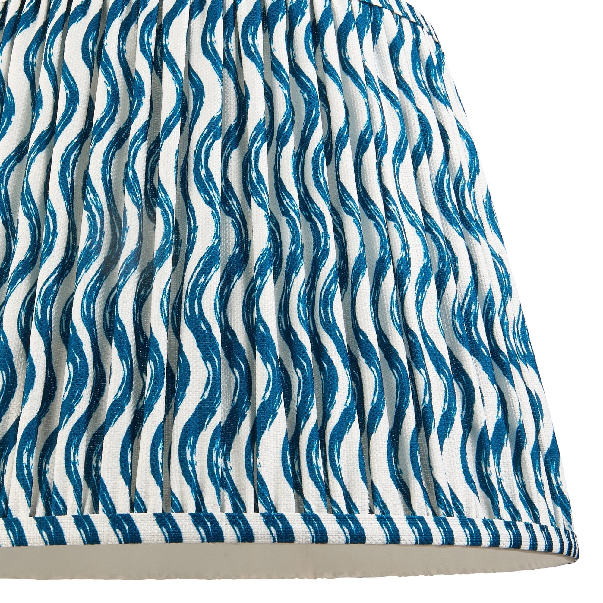 Endon Ripple Single Light Shade 40cm - Marlin Blue Fabric