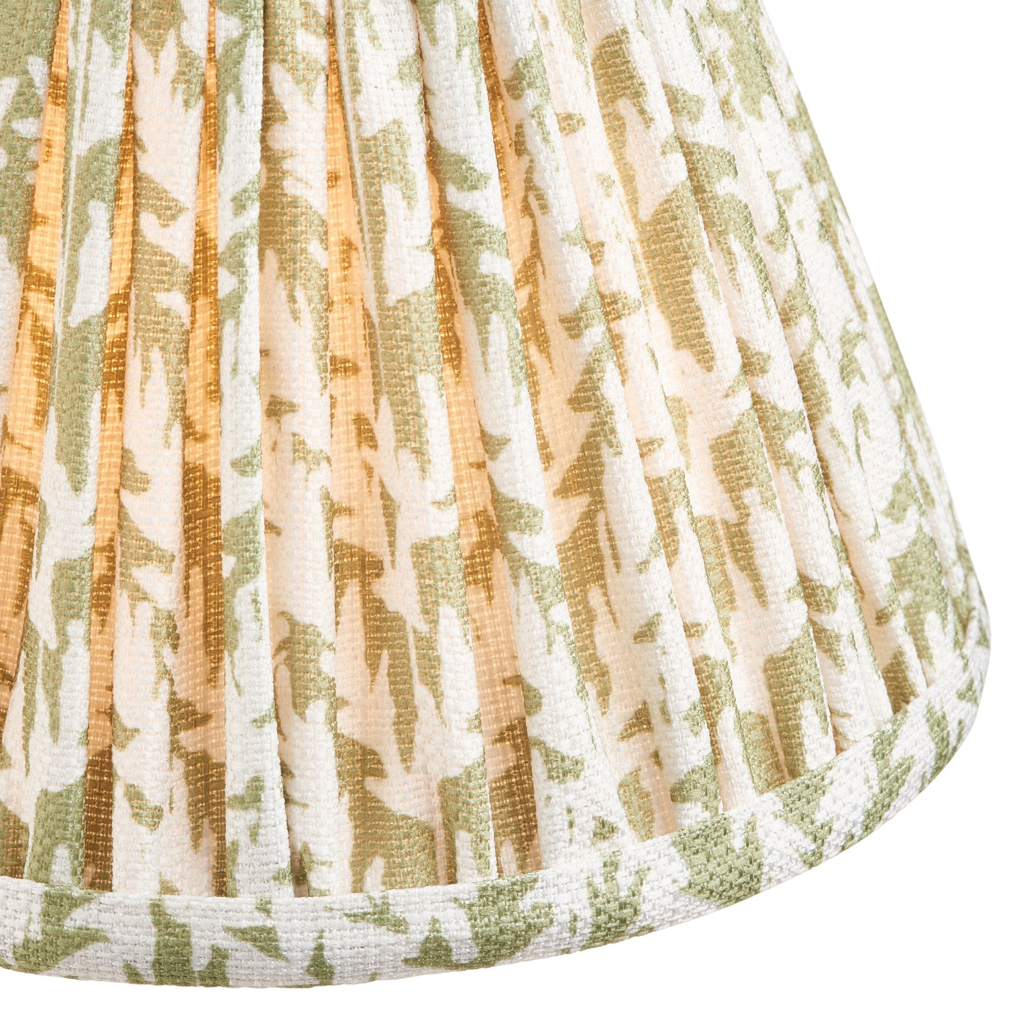 Endon Leaf Single Light Shade 16cm - Herb Garden Green Fabric
