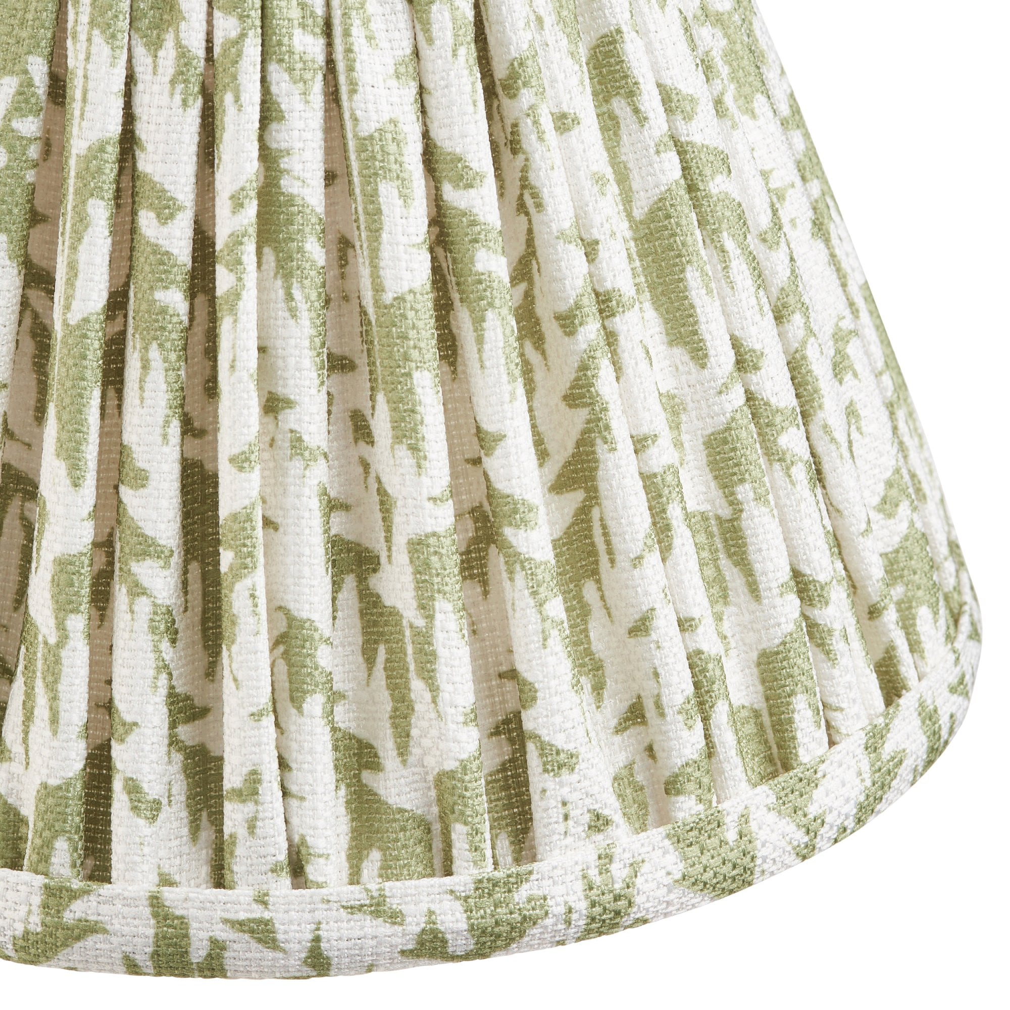 Endon Leaf Single Light Shade 16cm - Herb Garden Green Fabric