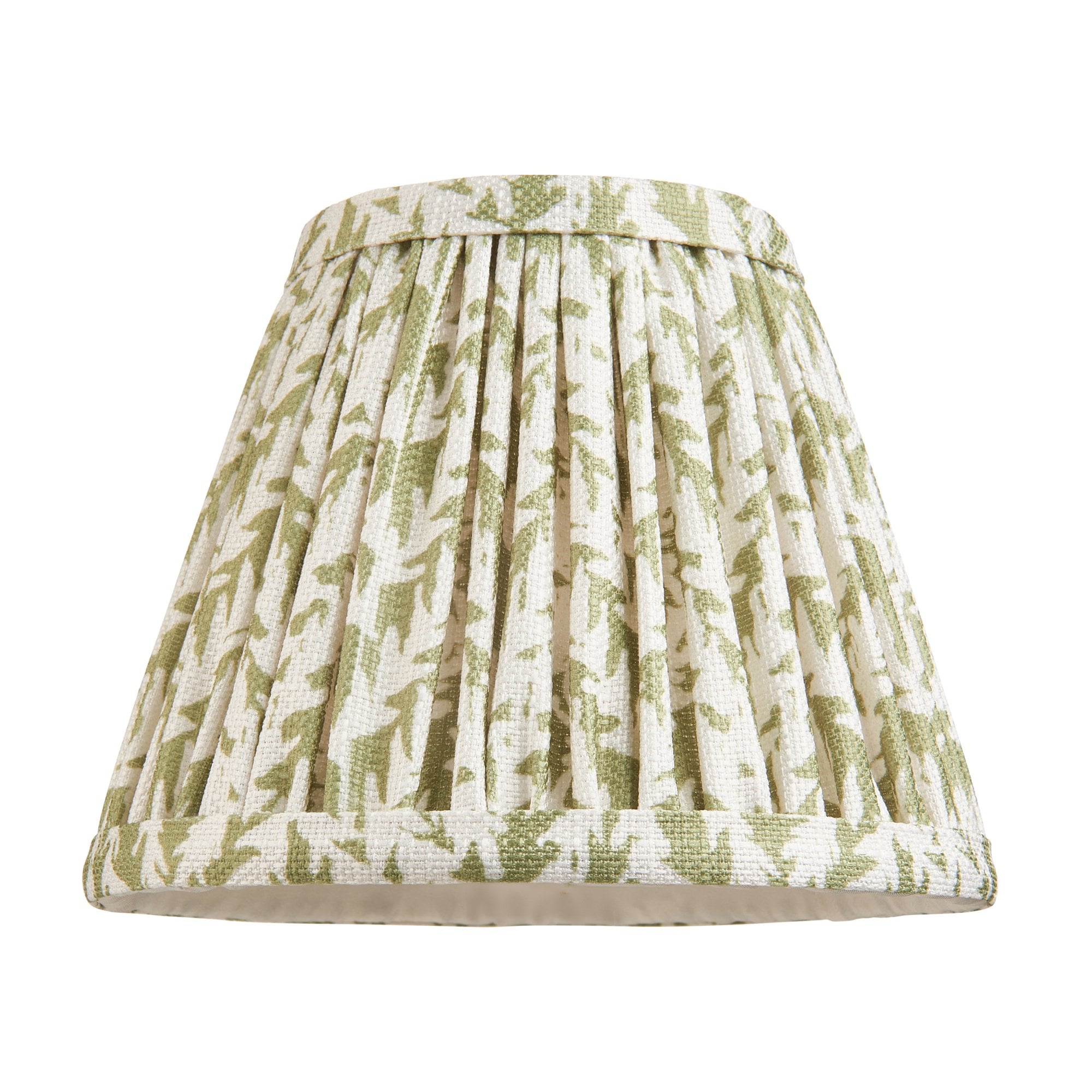 Endon Leaf Single Light Shade 16cm - Herb Garden Green Fabric