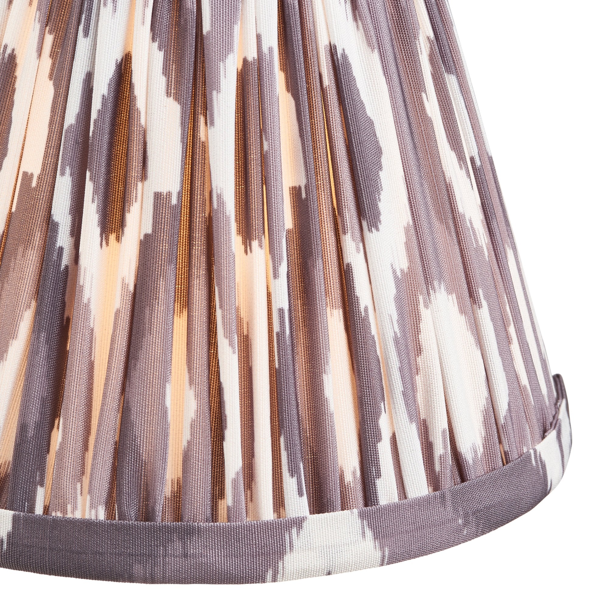 Endon Ikat Single Light Shade 16cm - Pearl Grey Fabric