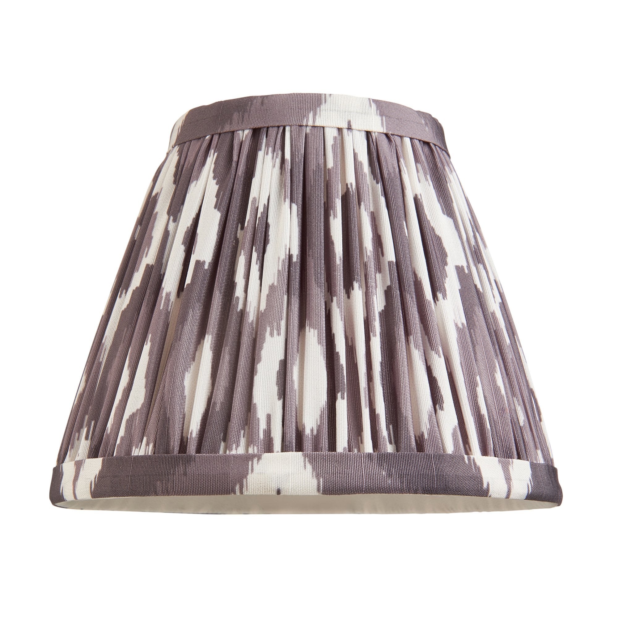 Endon Ikat Single Light Shade 16cm - Pearl Grey Fabric
