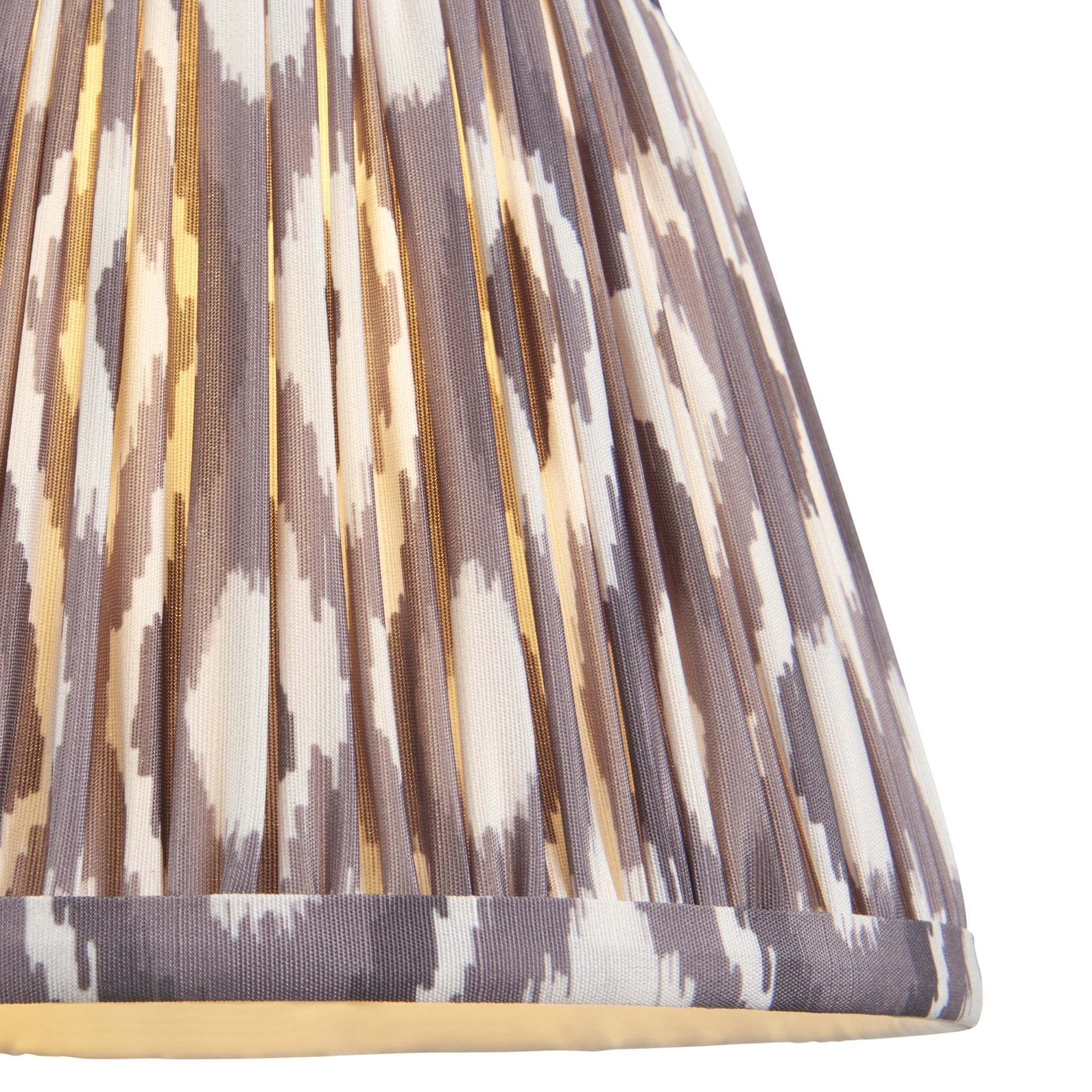 Endon Ikat Single Light Shade 20cm - Pearl Grey Fabric
