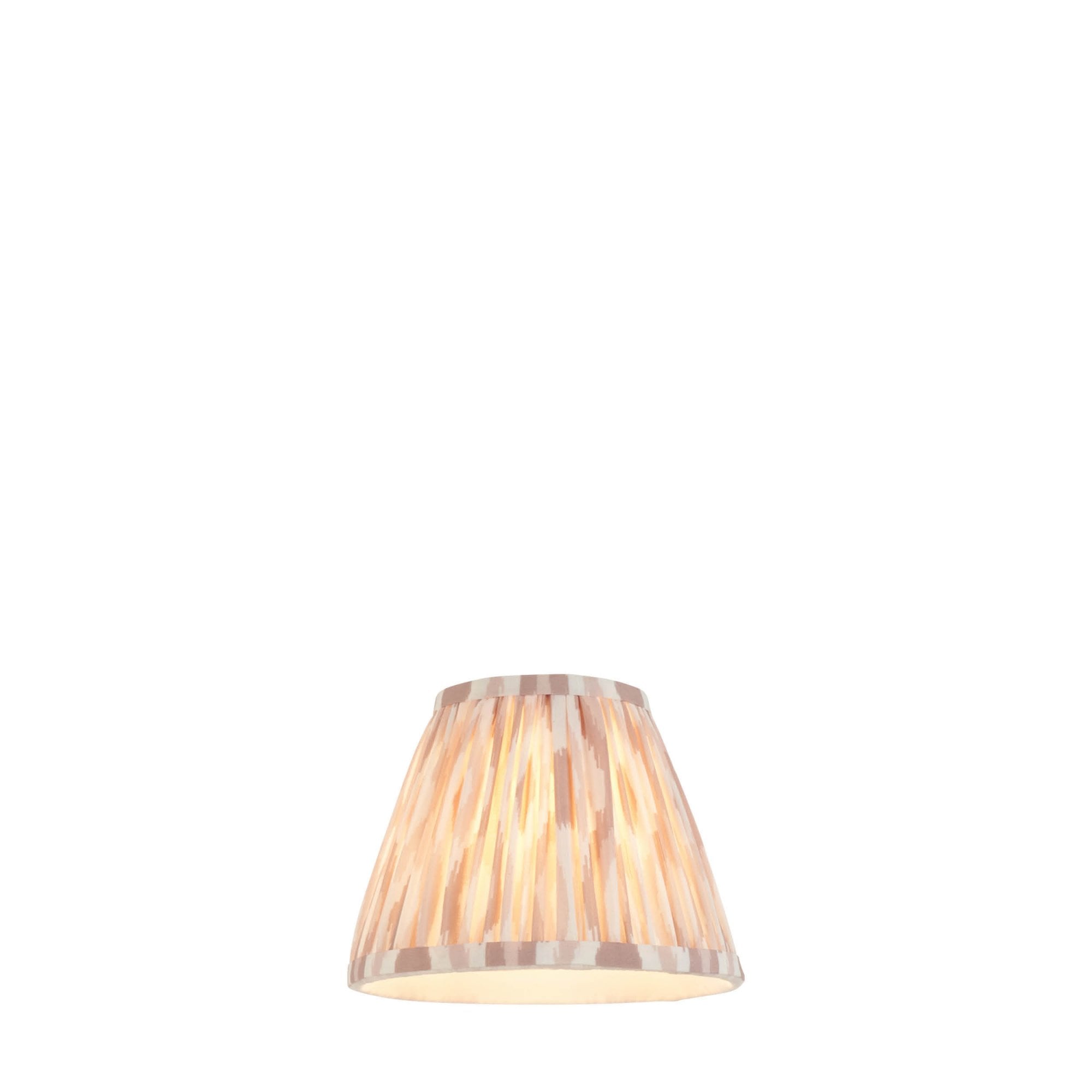 Endon Ikat Single Light Shade 16cm - Neutral Print Fabric