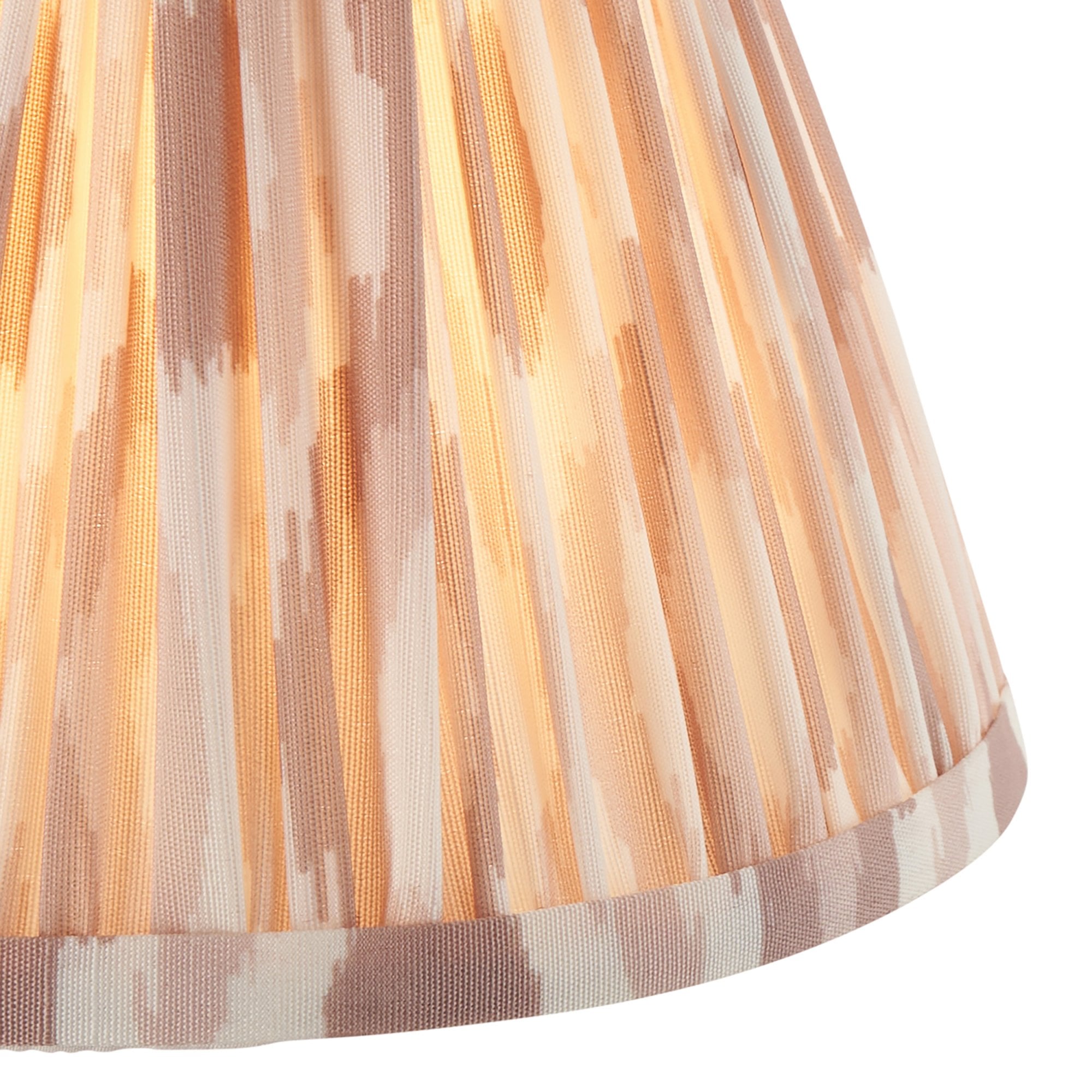 Endon Ikat Single Light Shade 16cm - Neutral Print Fabric