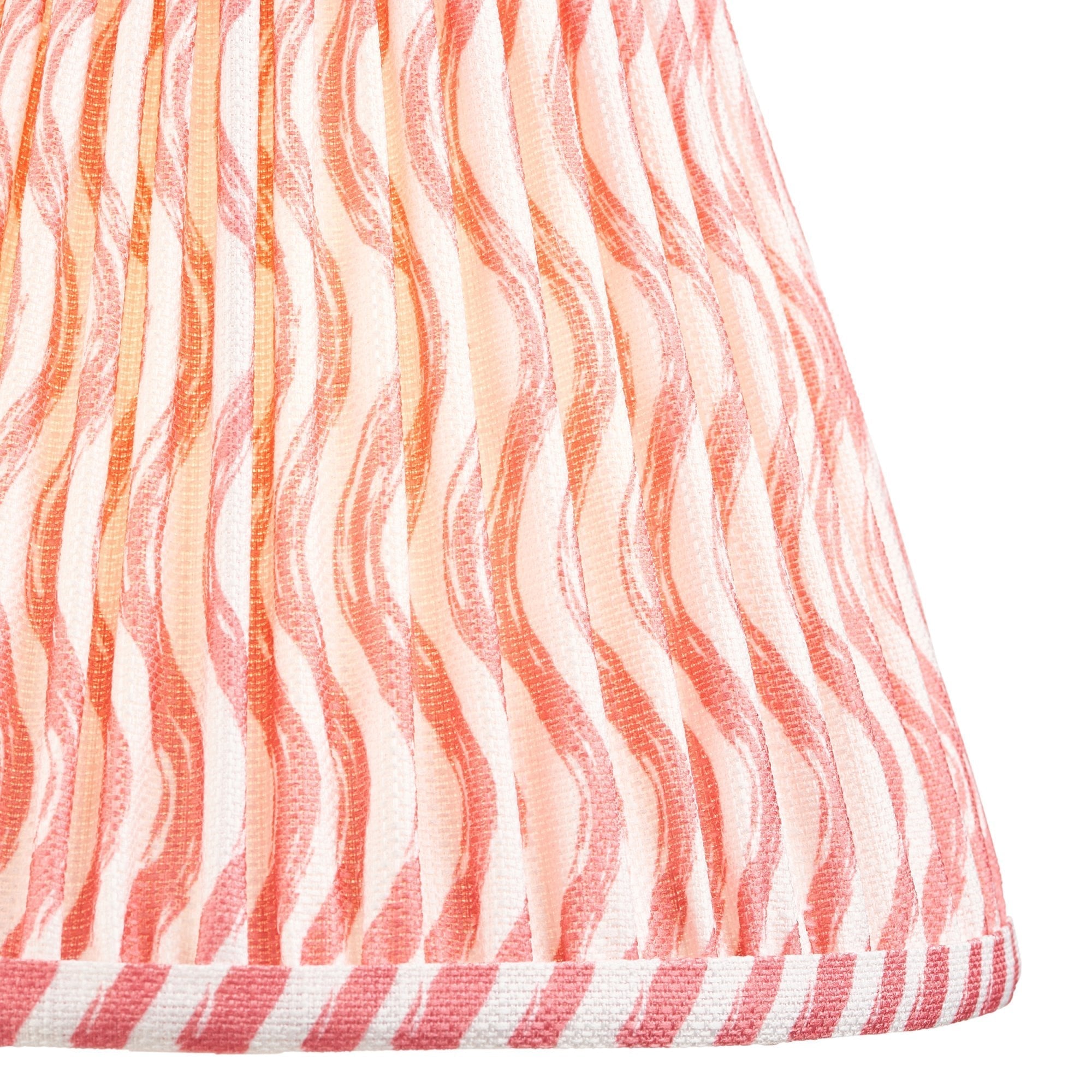 Endon Burley Rechargeable Floor Lamp & Ripple 25cm Coral Pink Shade