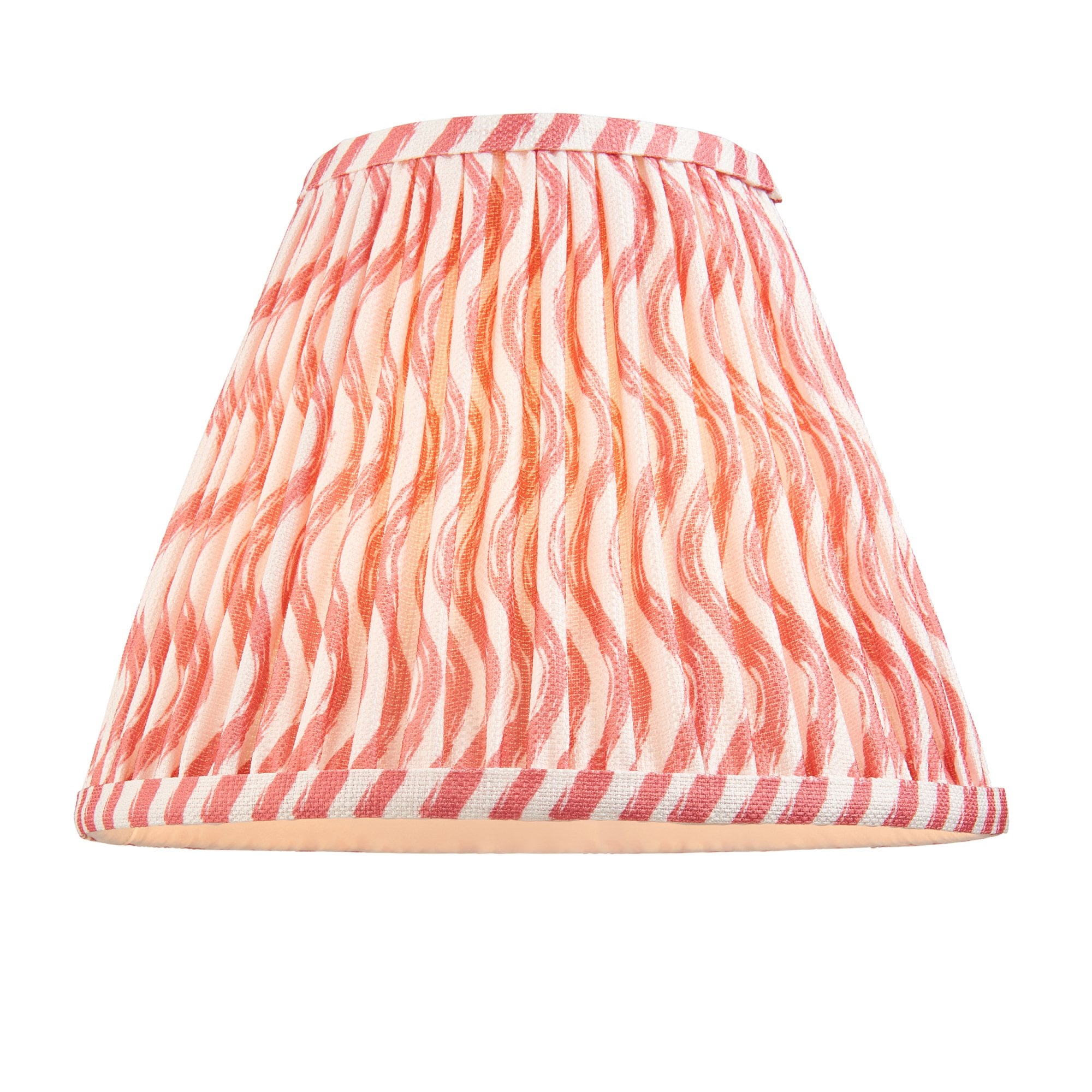 Endon Burley Rechargeable Floor Lamp & Ripple 25cm Coral Pink Shade