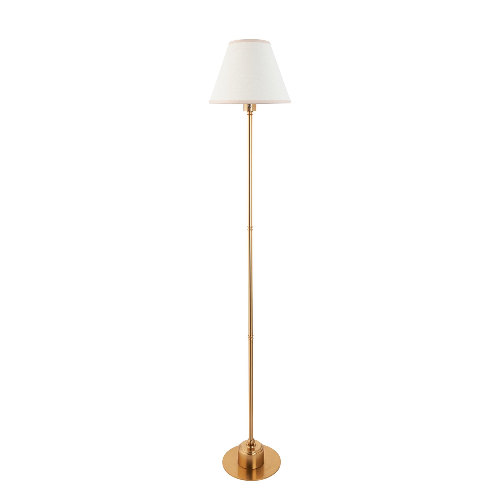 Endon Burley Rechargeable Floor Lamp & Ivy 25cm Vintage White Shade