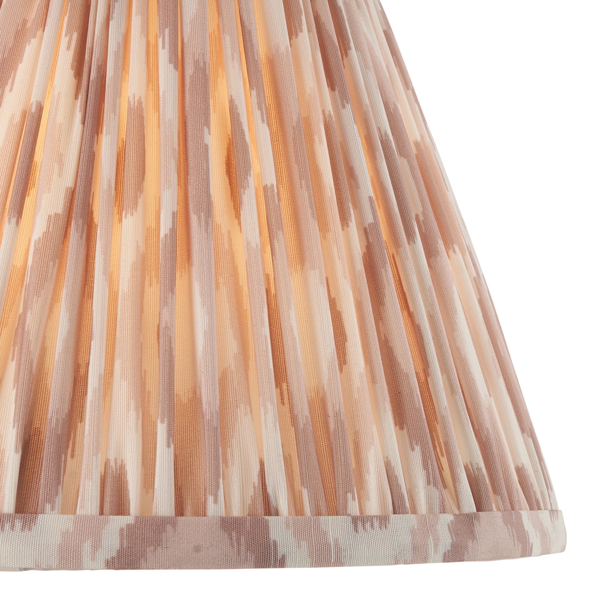 Endon Burley Rechargeable Floor Lamp & Ikat 25cm Neutral Shade