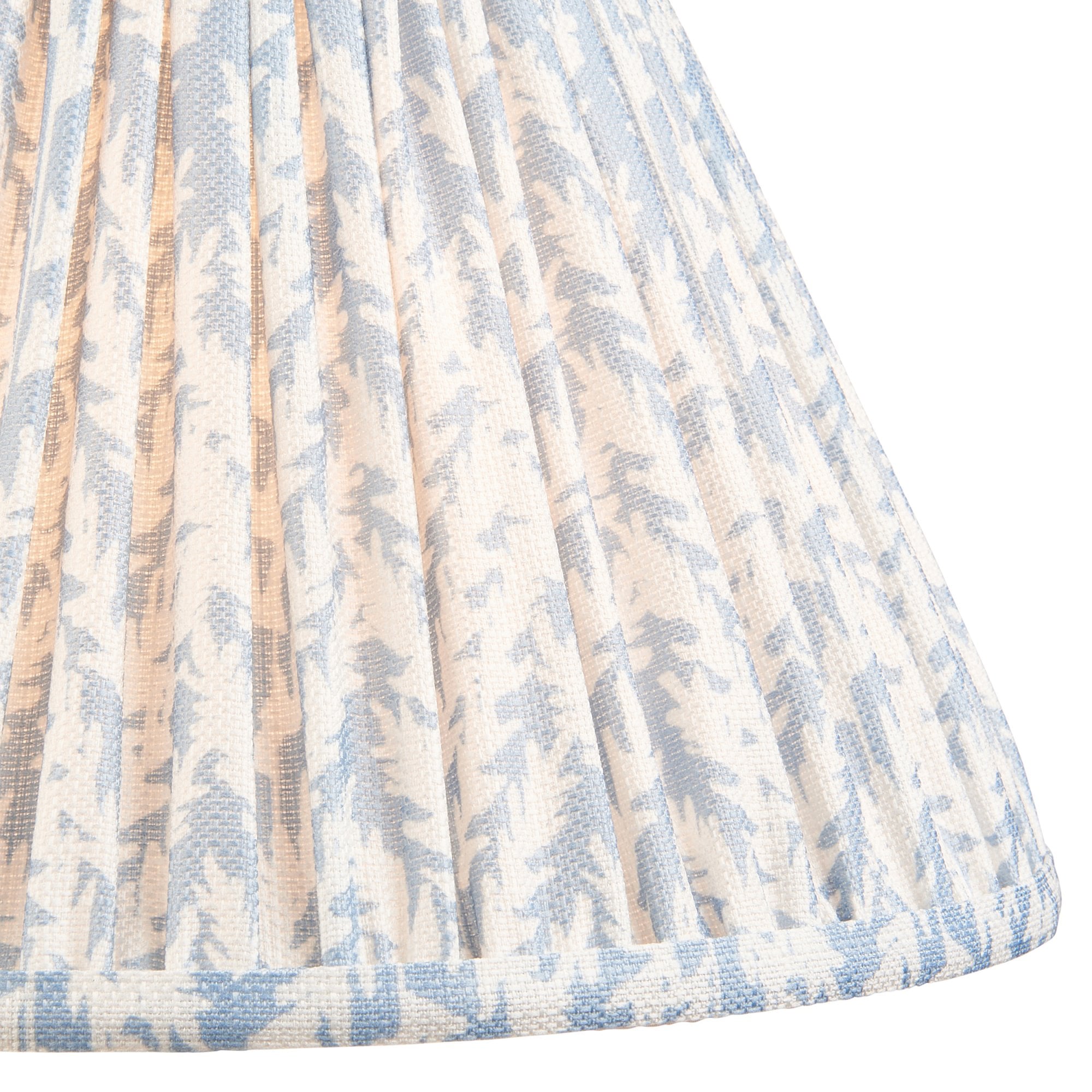 Endon Burley Rechargeable Floor Lamp & Leaf 30cm Shell Bay Blue Shade