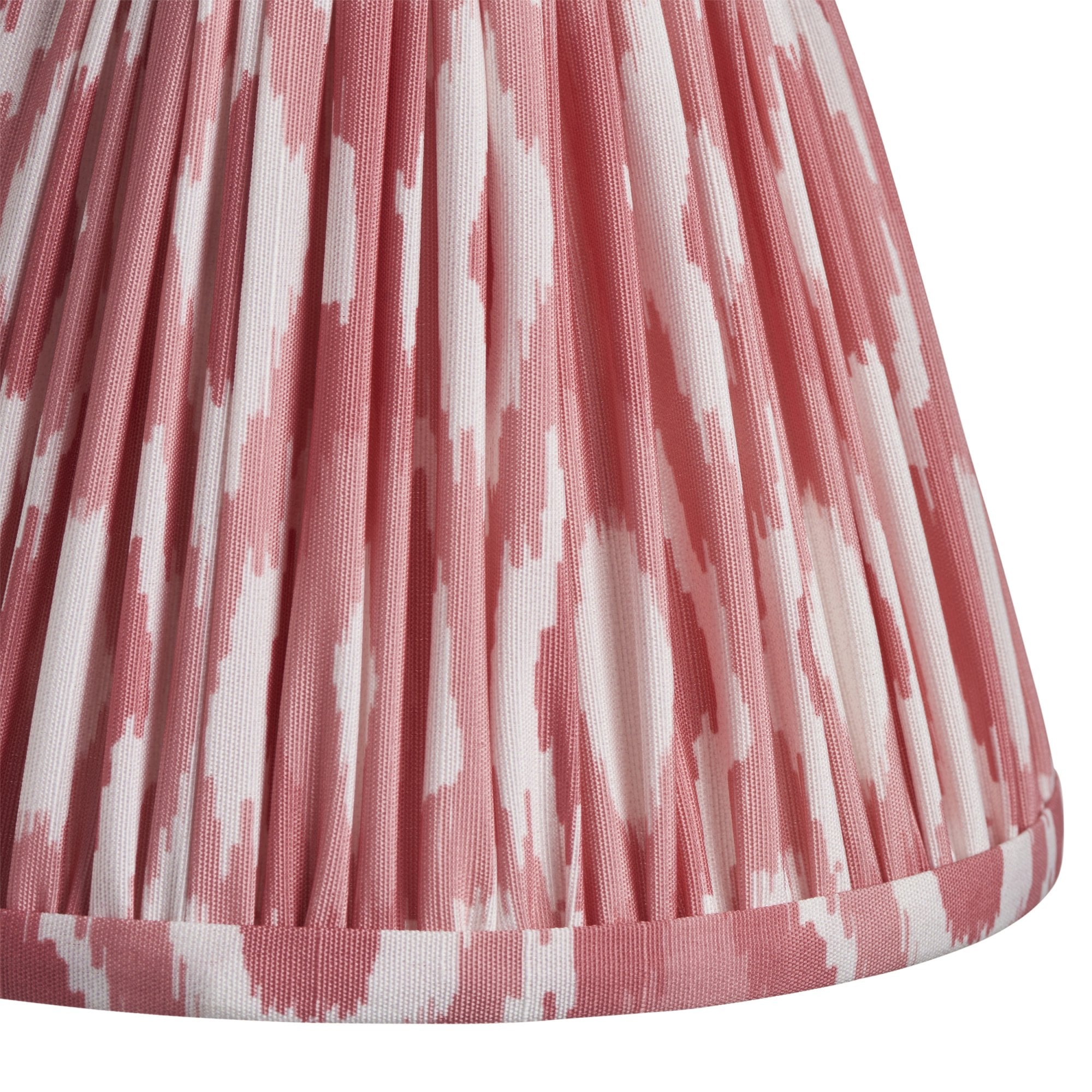 Endon Burley Rechargeable Wall Light & Ikat 16cm Coral Pink Shade