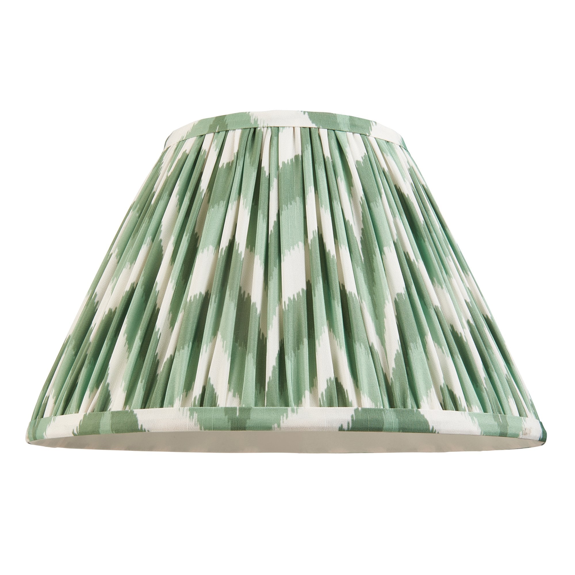 Endon Myrtle Gloss Pink Clay Table Lamp & Zigzag 30cm Cotswold Green Shade