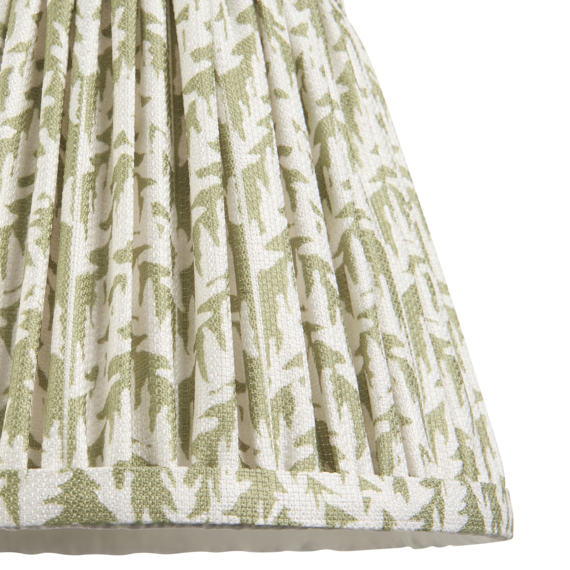 Endon Bibury Satin Cotswold Green Table Lamp & Leaf 20cm Herb Garden Green Shade
