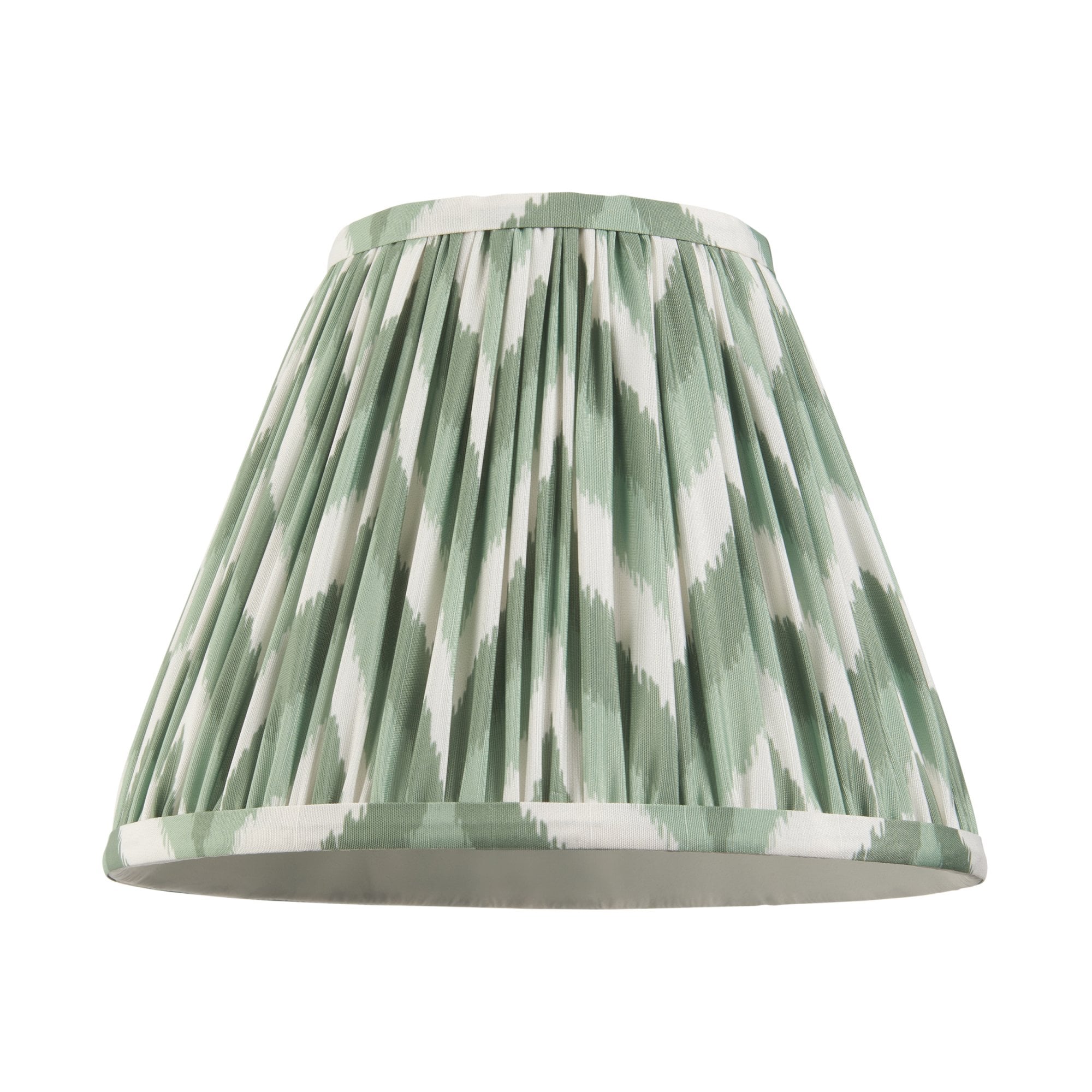 Endon Myrtle Gloss Cotswold Green Table Lamp & Zigzag 25cm Cotswold Green Shade