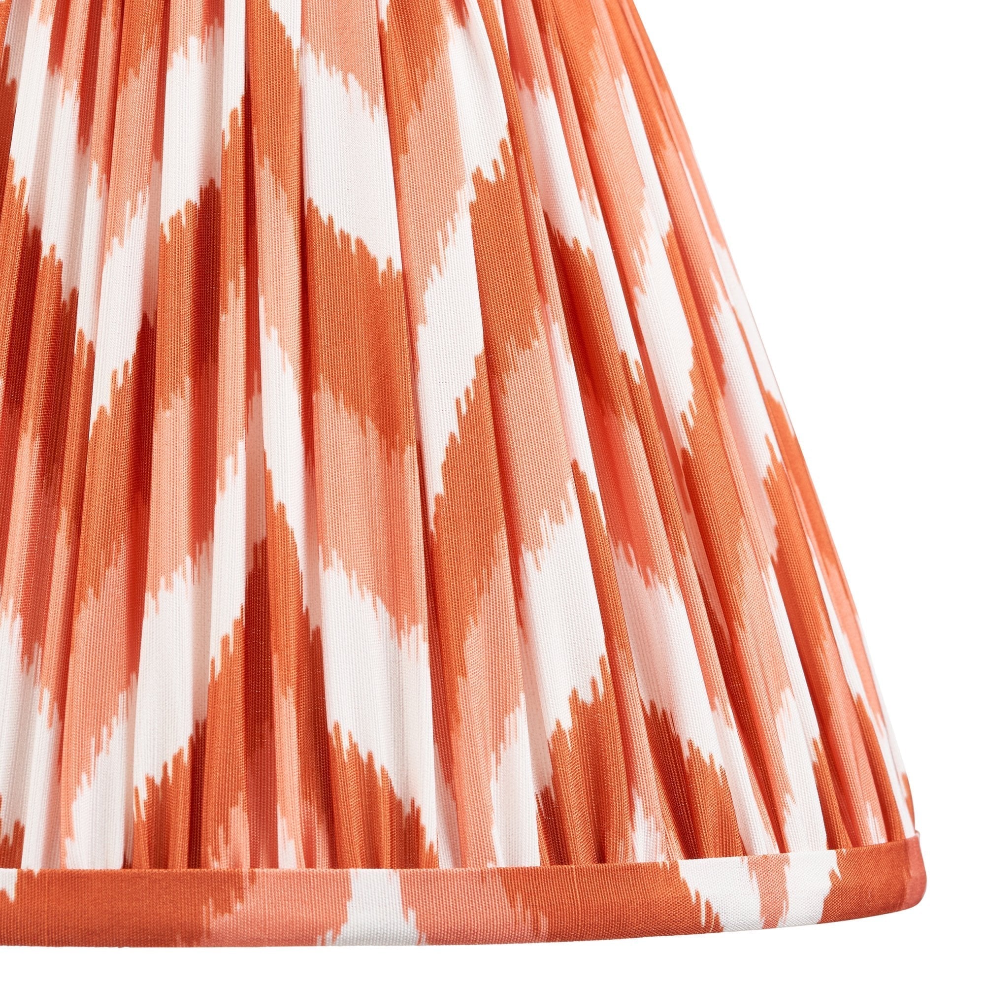 Endon Myrtle Gloss Cotswold Green Table Lamp & Zigzag 25cm Apricot Orange Shade