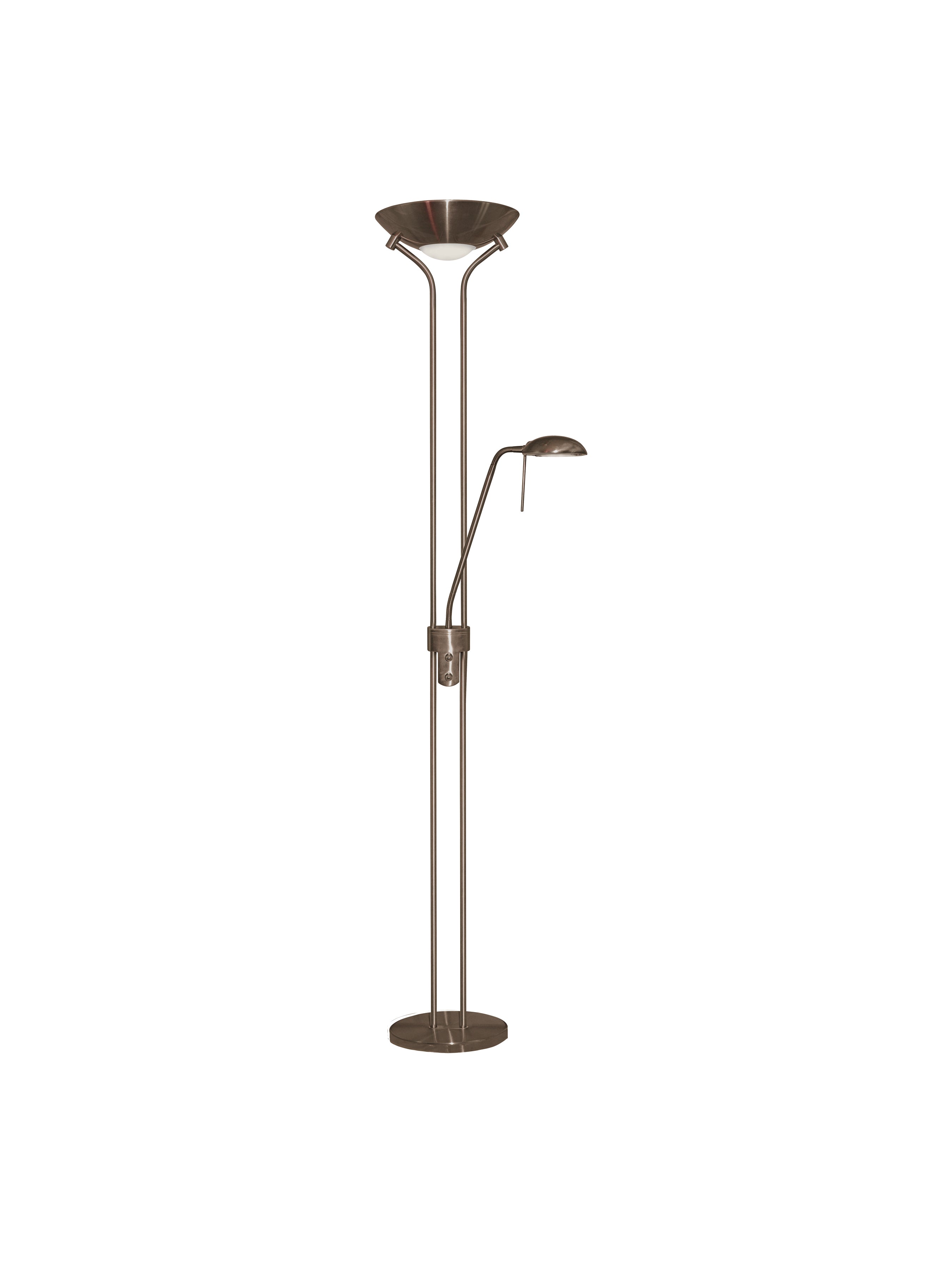 Searchlight Angela Antique Brass Mother And Child Floor Lamp With Double Dimmer