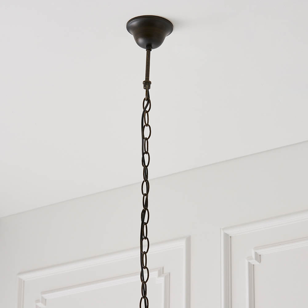 Interiors 1900 Jamelia Large 3 Light Pendant - Handcrafted Tiffany Style Glass