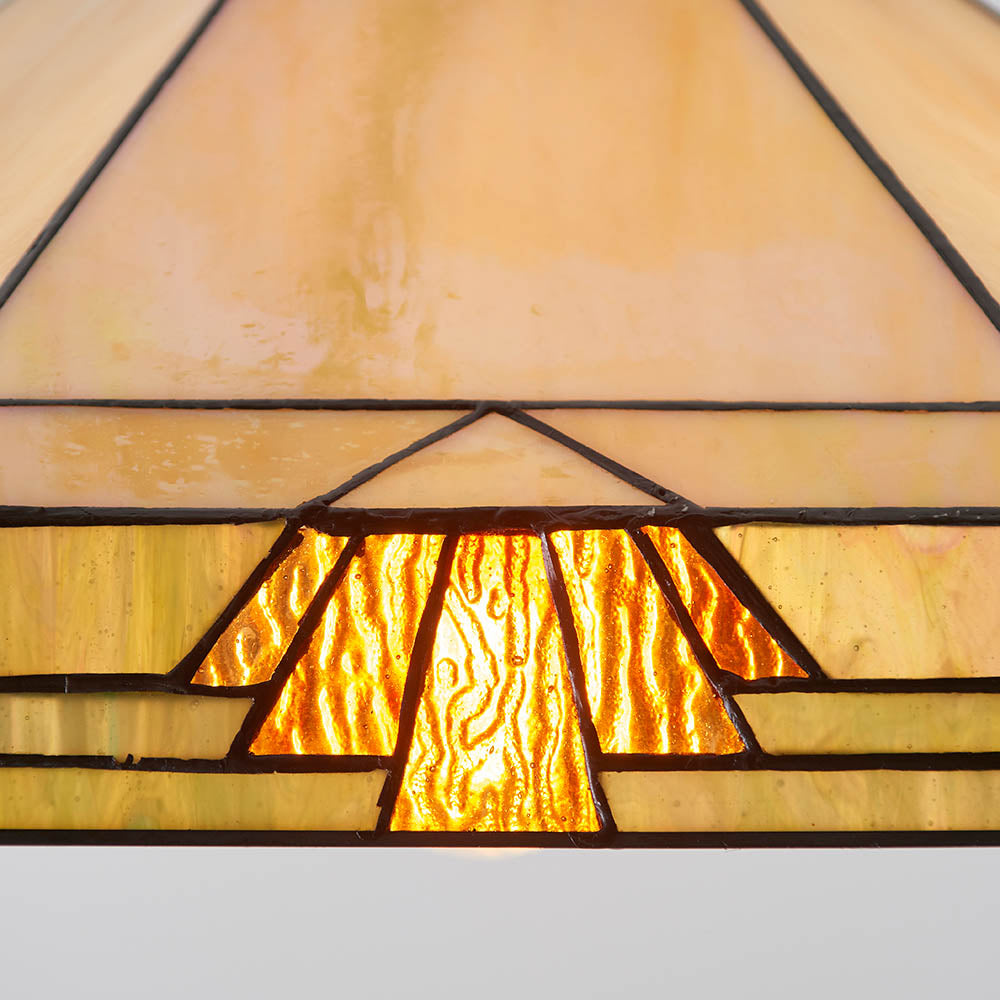 Interiors 1900 Nevada Medium Pendant - Handcrafted Tiffany Style Glass