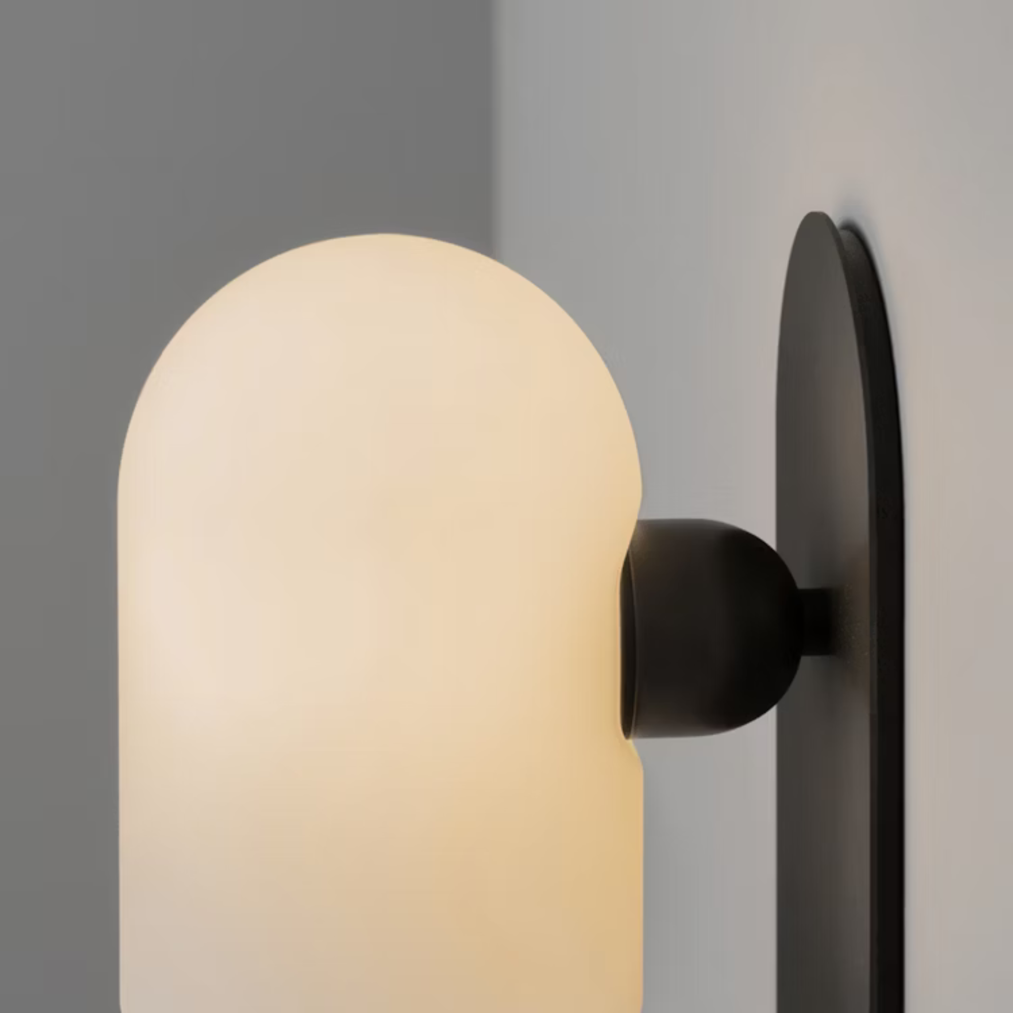 Schwung Odyssey Large Single Wall Sconce Light - Opal Mat Glass
