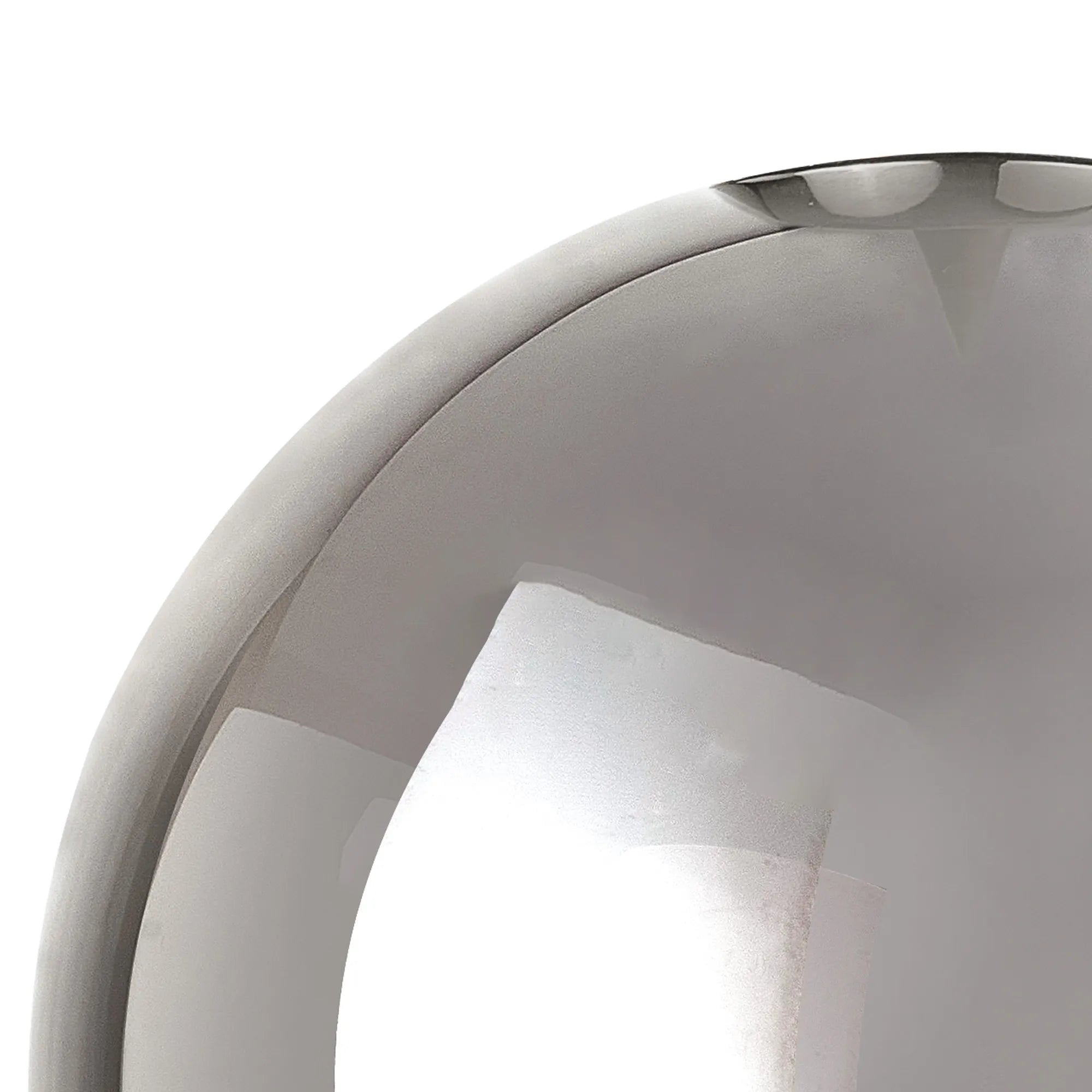 Deacon 18cm Round Smoke Plated Glass