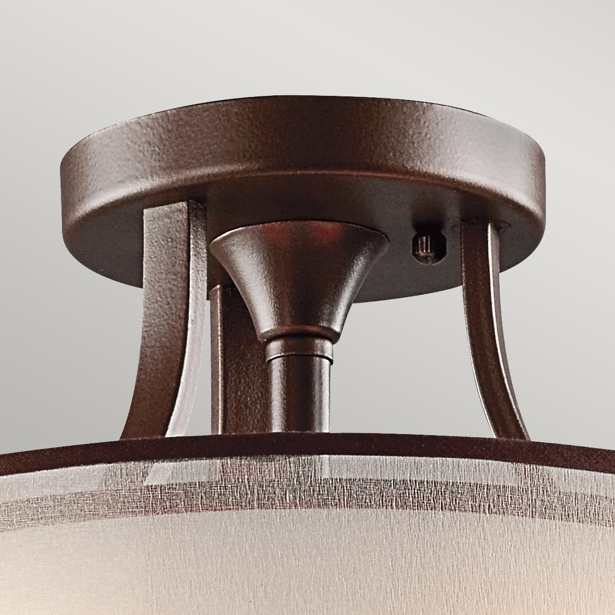 Kichler Lacey 3 Light Small Semi-Flush Fitting - Mission Bronze