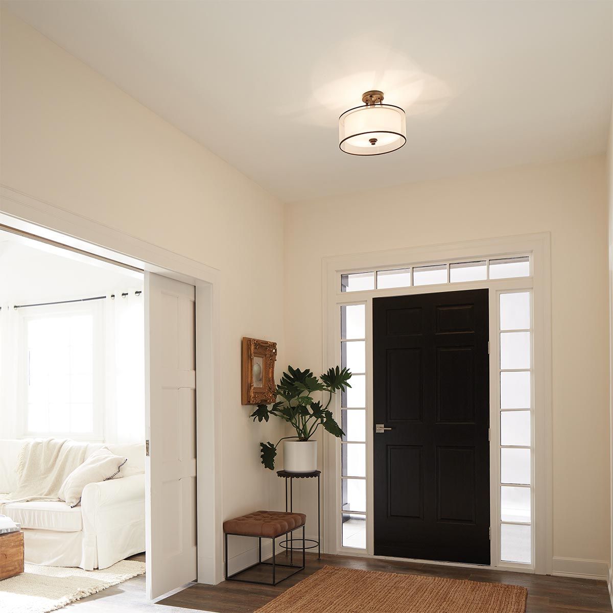 Kichler Lacey 3 Light Small Semi-Flush Fitting - Mission Bronze