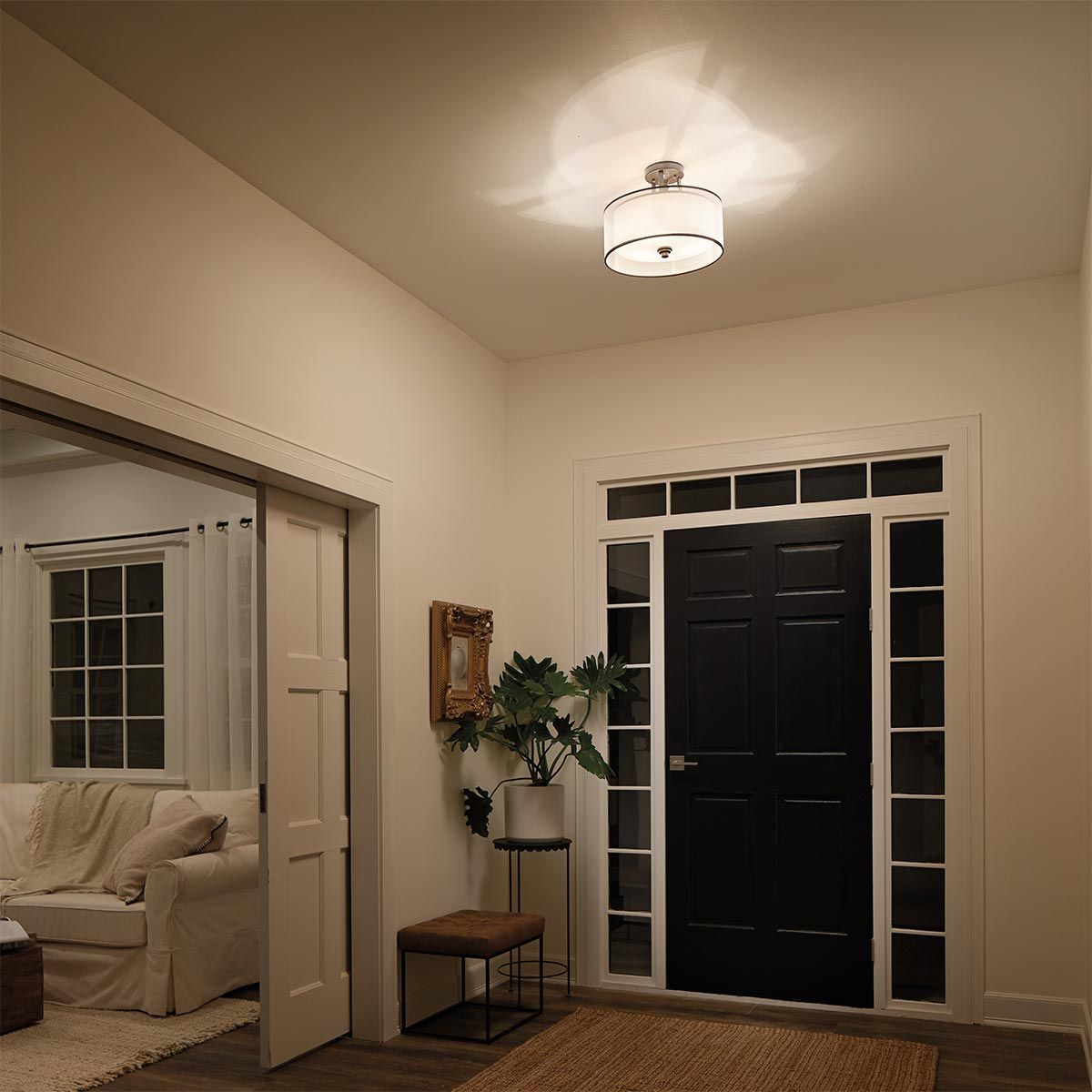 Kichler Lacey 3 Light Small Semi-Flush Fitting - Mission Bronze