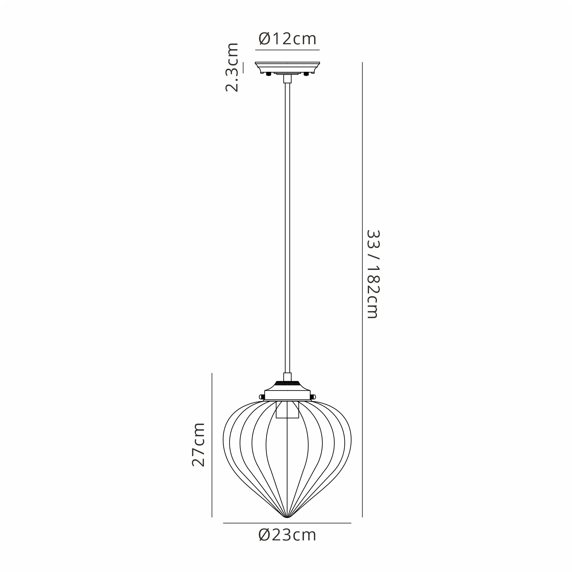 Grove Single Pendant with Flower Bud Shade - Satin Black & Black Braided Cable & Iridescent Faded