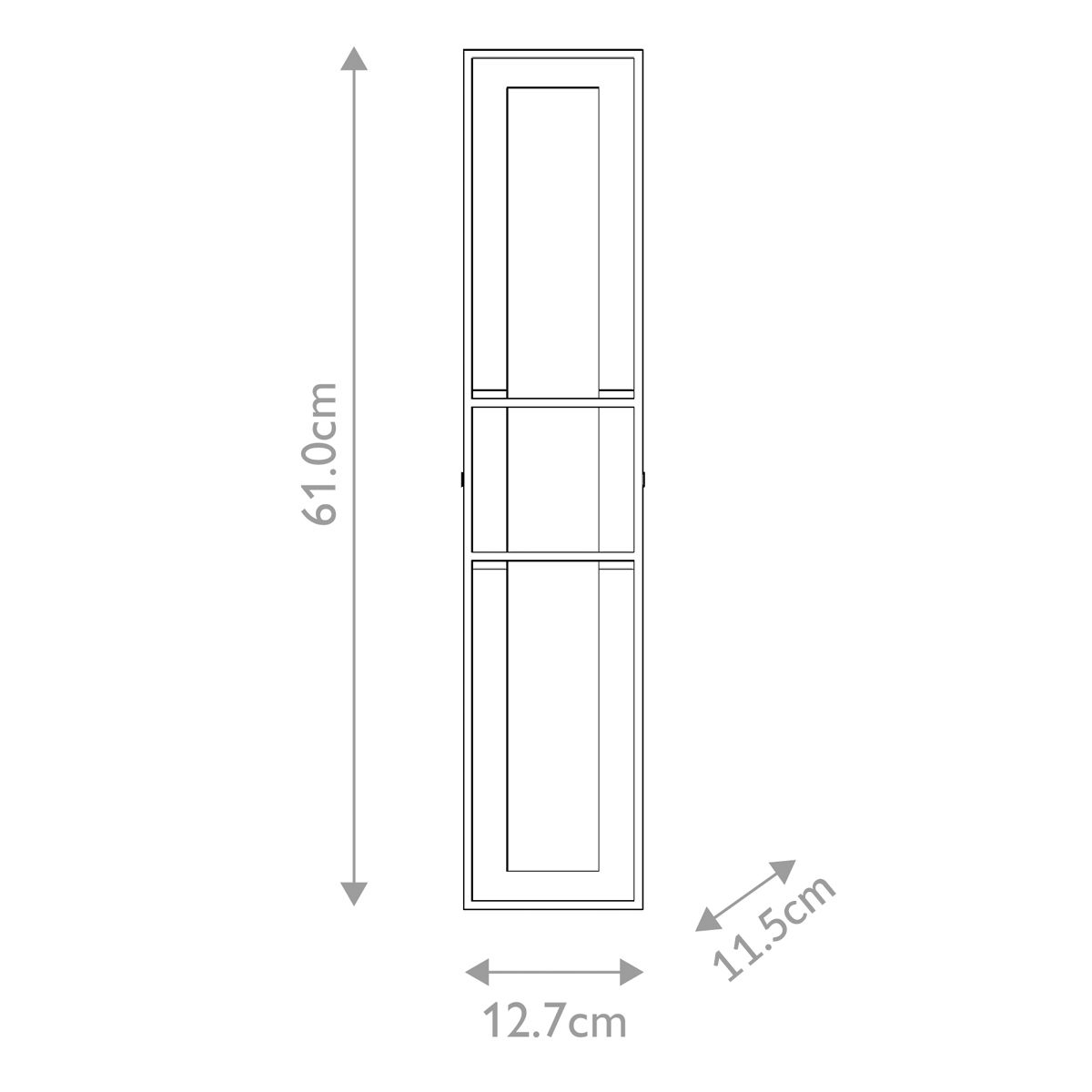 Quintiesse Blakley Single Wall Light Large - Matte Black