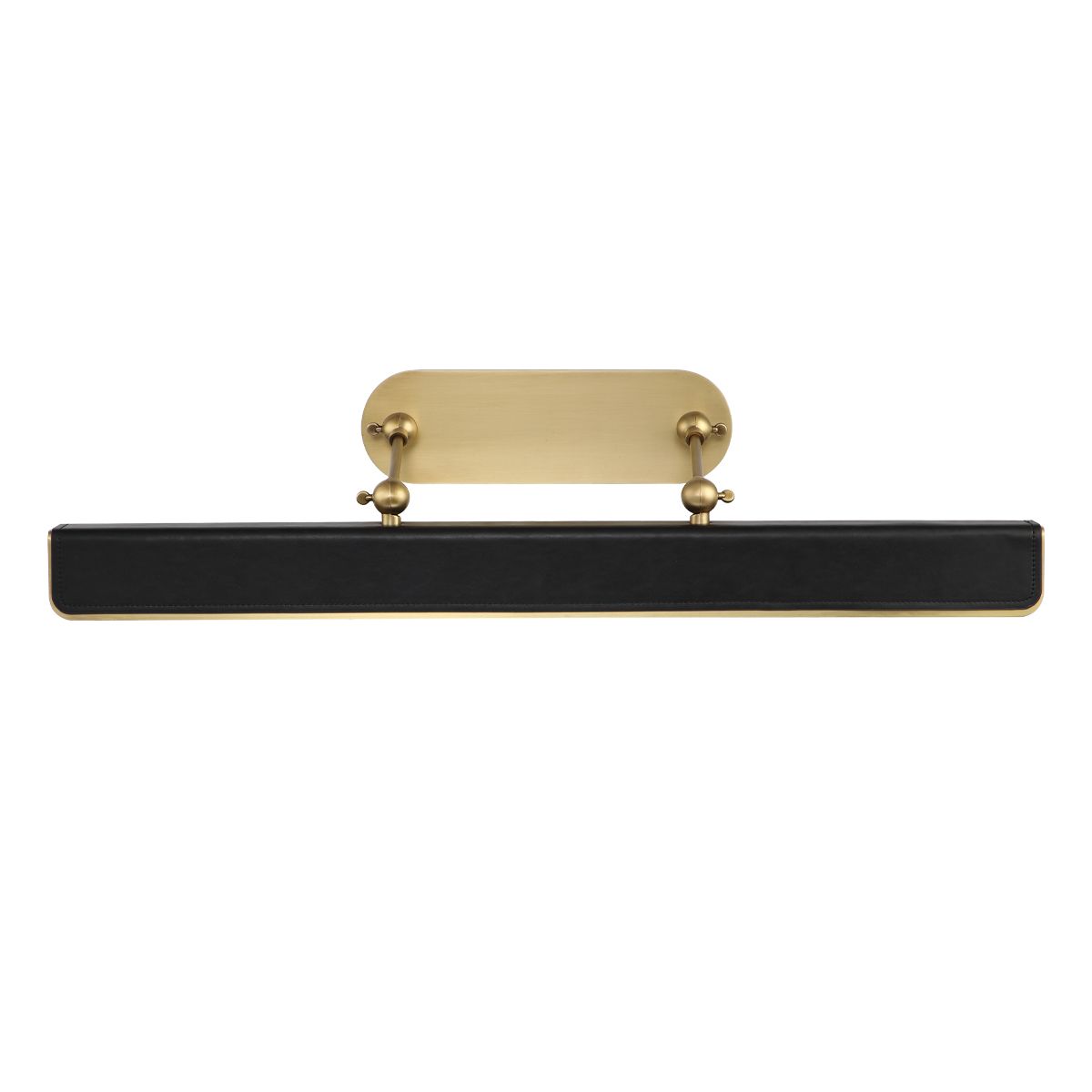 Quintiesse Valise Large LED Picture Light - Vintage Brass & Tuxedo Leather